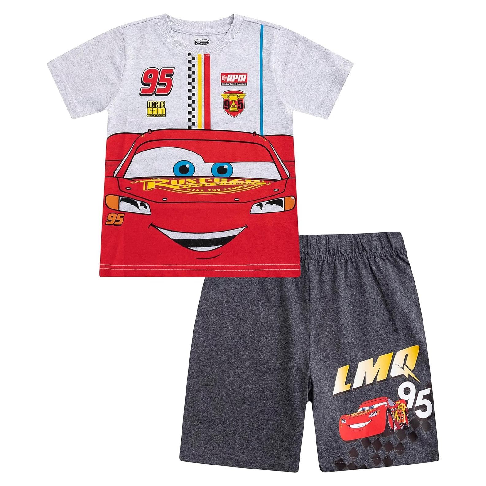 Conjunto camiseta y pantalones cortos Disney Cars 95 para niños