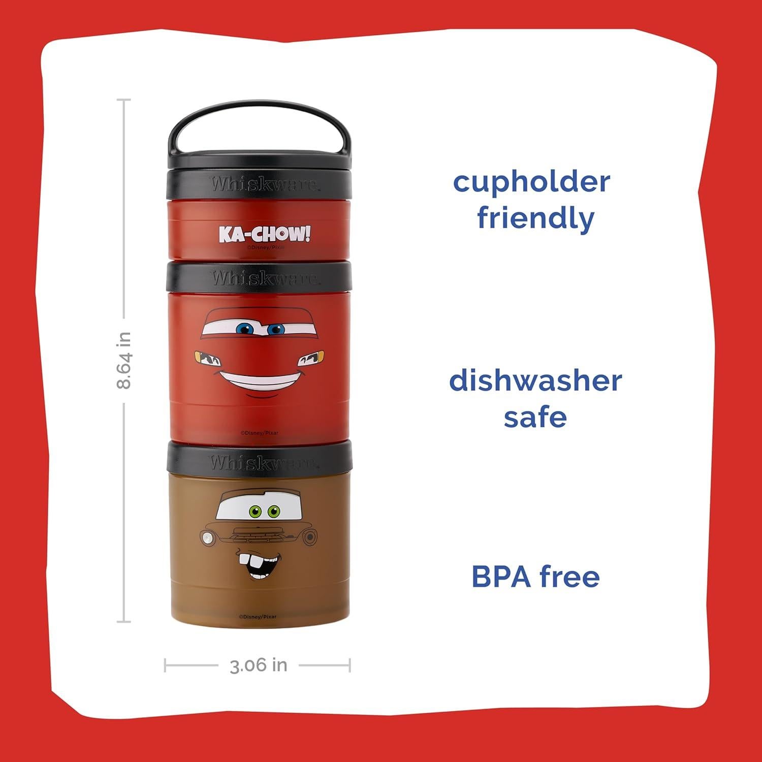 Contenedores apilables Whiskware Pixar 3 tazas 558 ml