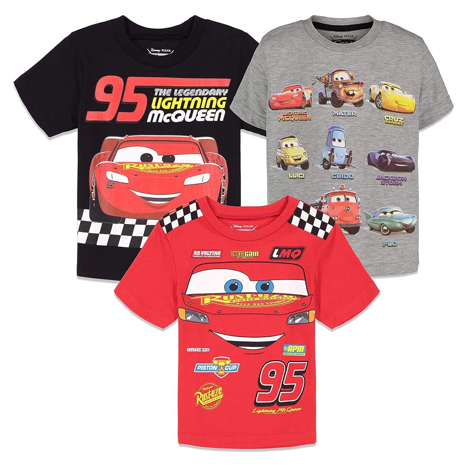 Camisetas Disney Pixar Cars para Niños - 5T Multicolor