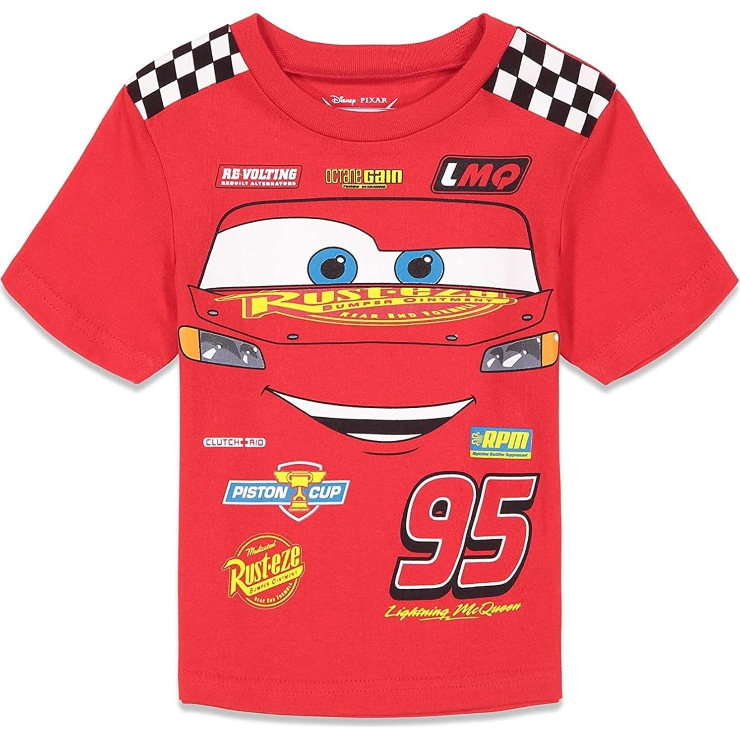 Camisetas Disney Pixar Cars para Niños - 5T Multicolor