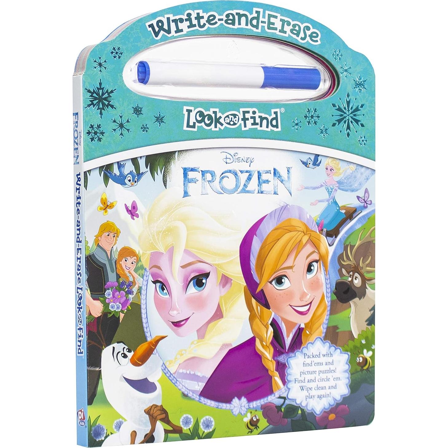 Disney Frozen - Write-and-Erase Look and Find - Wipe Clean Learning Board - PI Kids