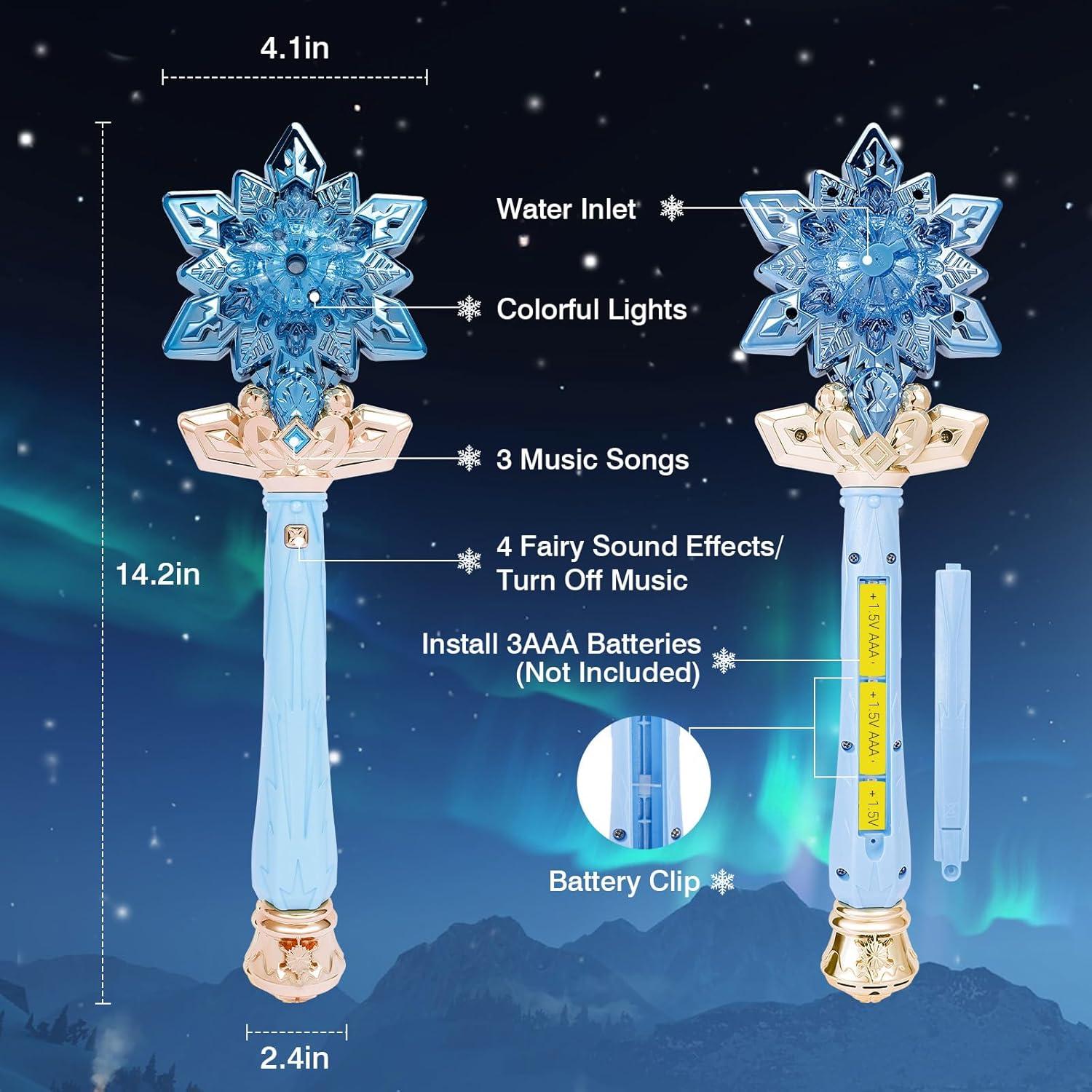 Varita Mágica de Copo de Nieve CharmRegion con Luz y Música