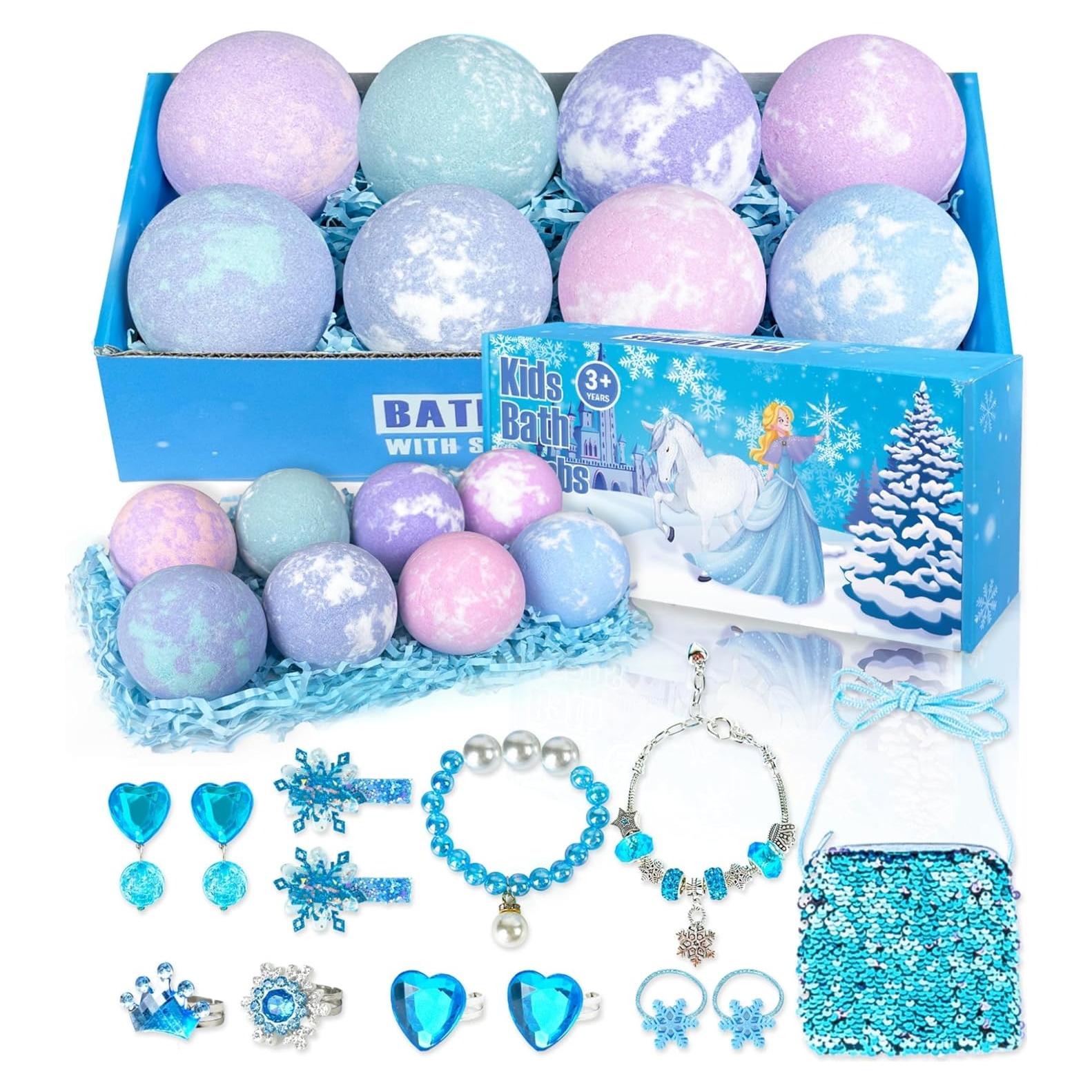 Bombas de Baño Siawoy para Niños - 8 Piezas con Joyería