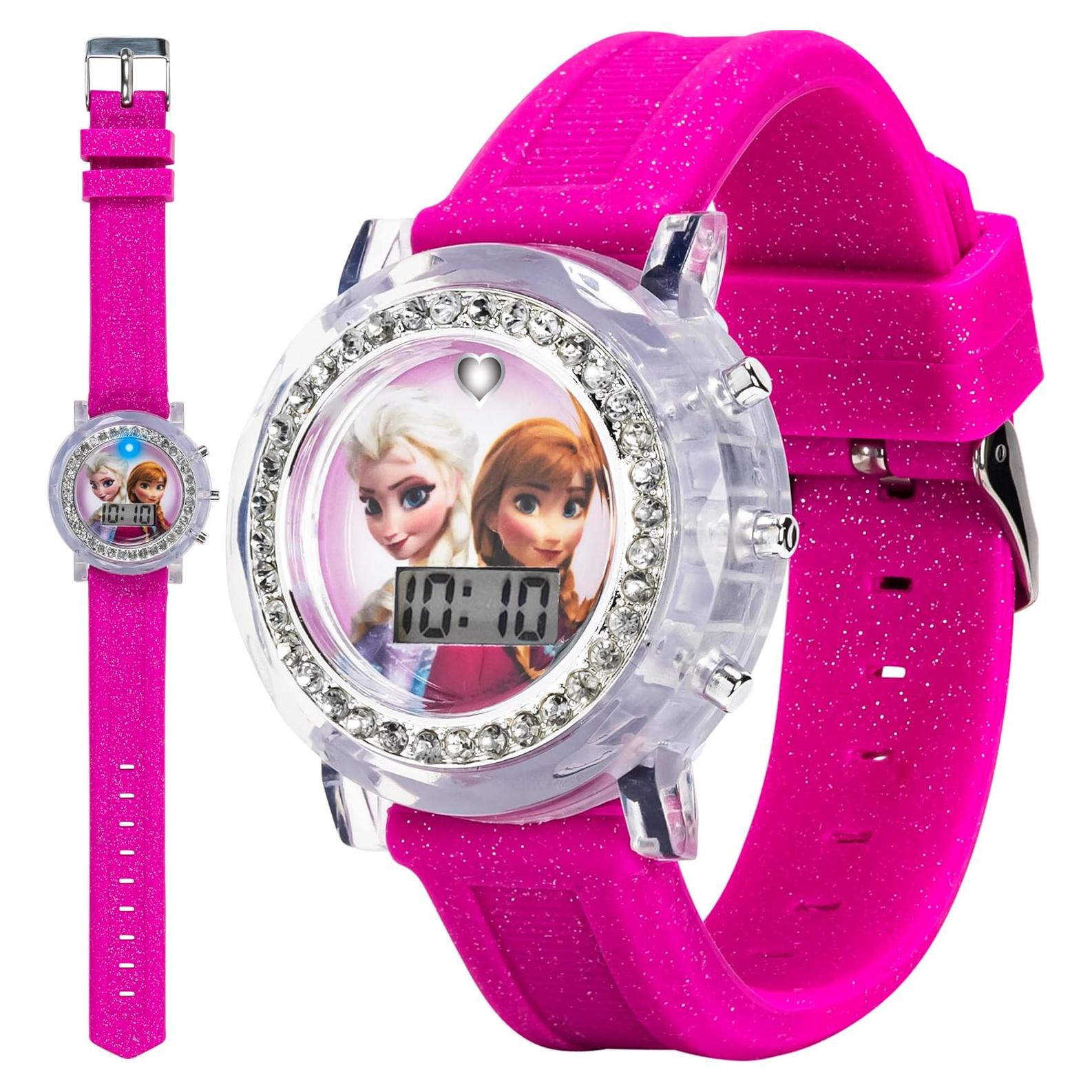 Reloj LCD Accutime Frozen Elsa y Anna para Niñas