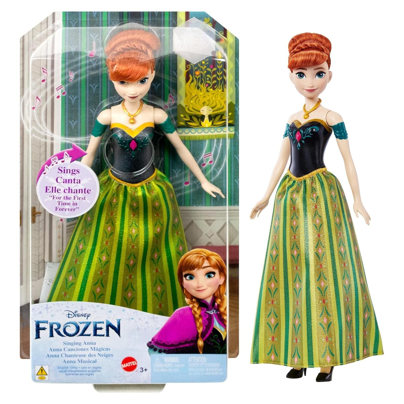 Muñeca Anna Cantante Mattel Frozen 30 cm con Ropa de Castillo