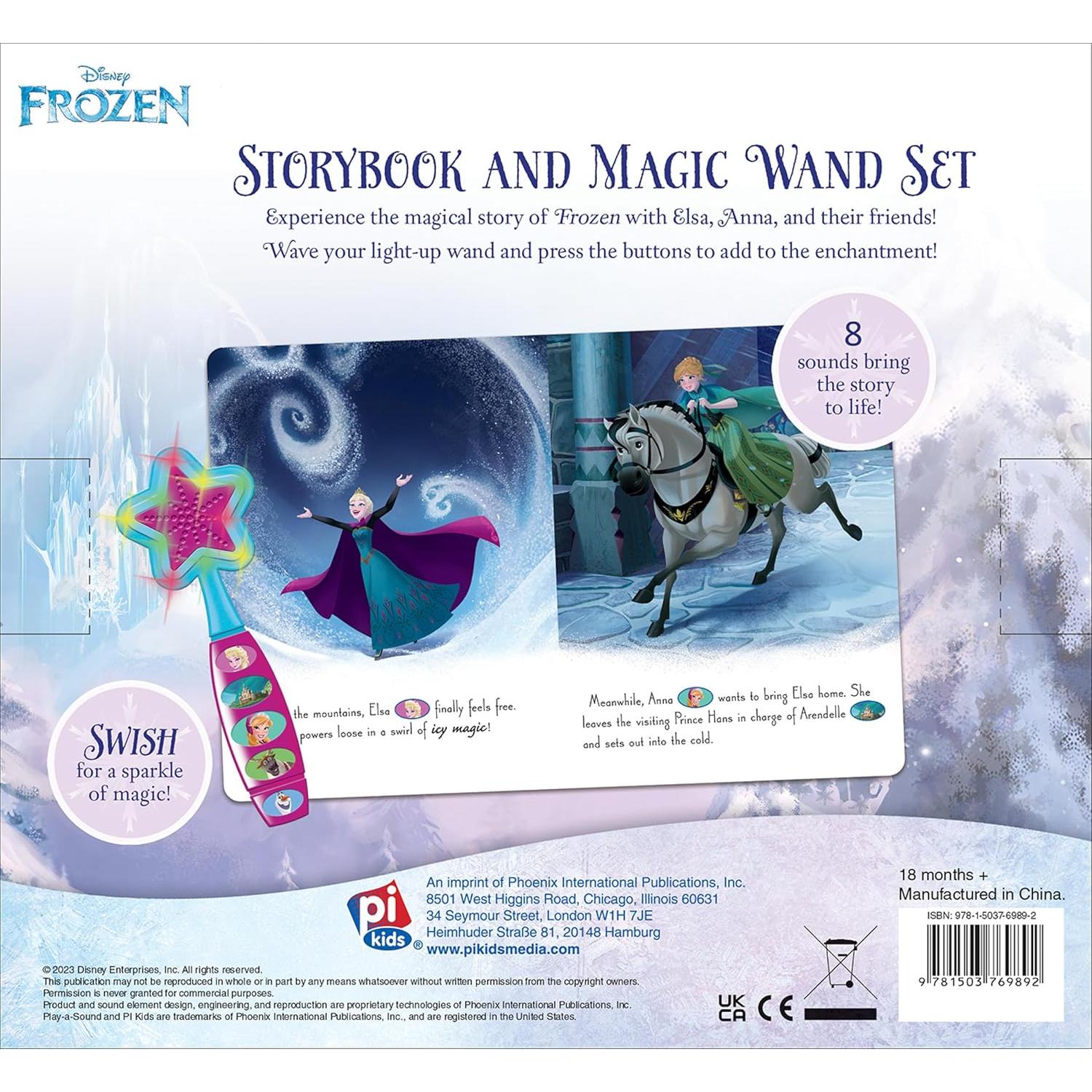 Disney Frozen - Elsa's Magic - Storybook and Magic Wand Toy Sound Book Set - PI Kids
