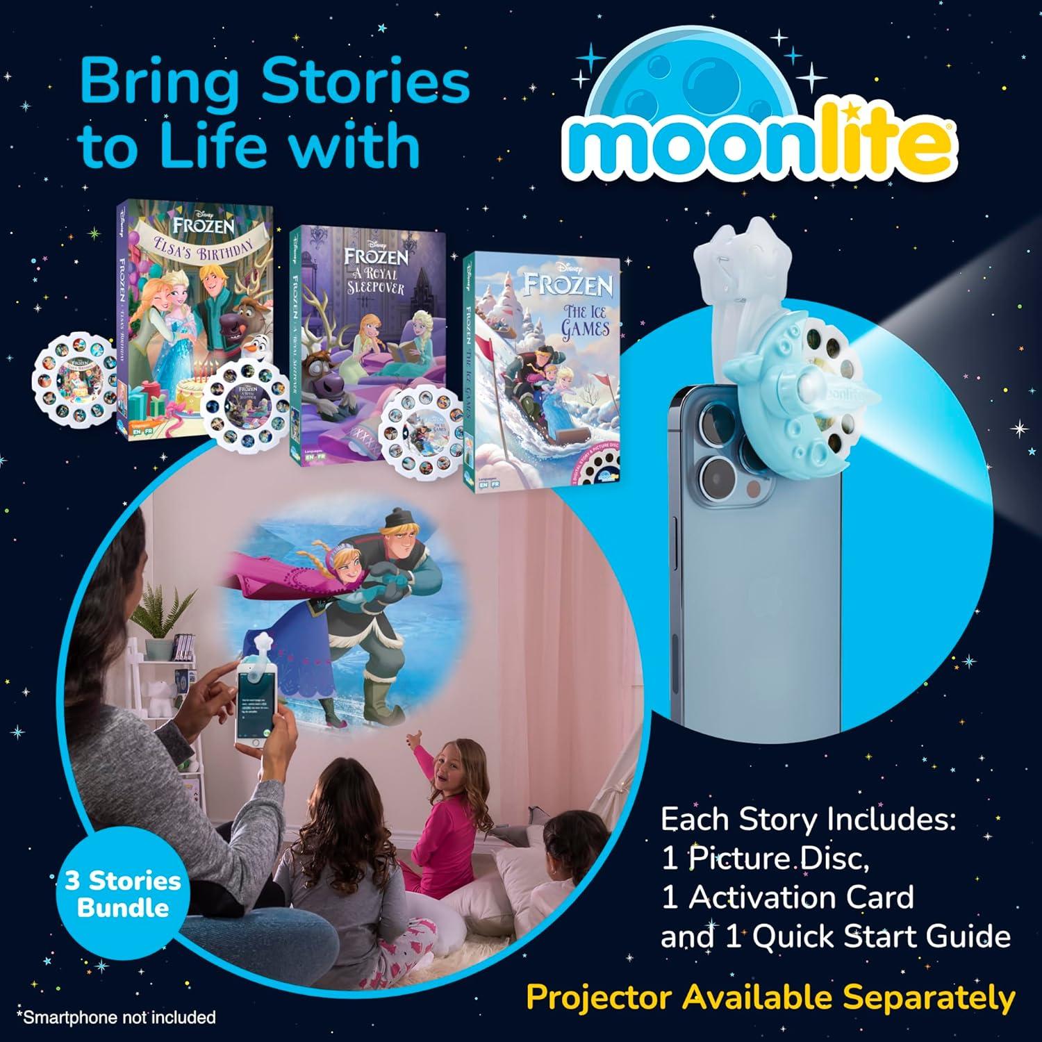 Carretes de Cuentos Moonlite Frozen, Set de 3 Cuentos
