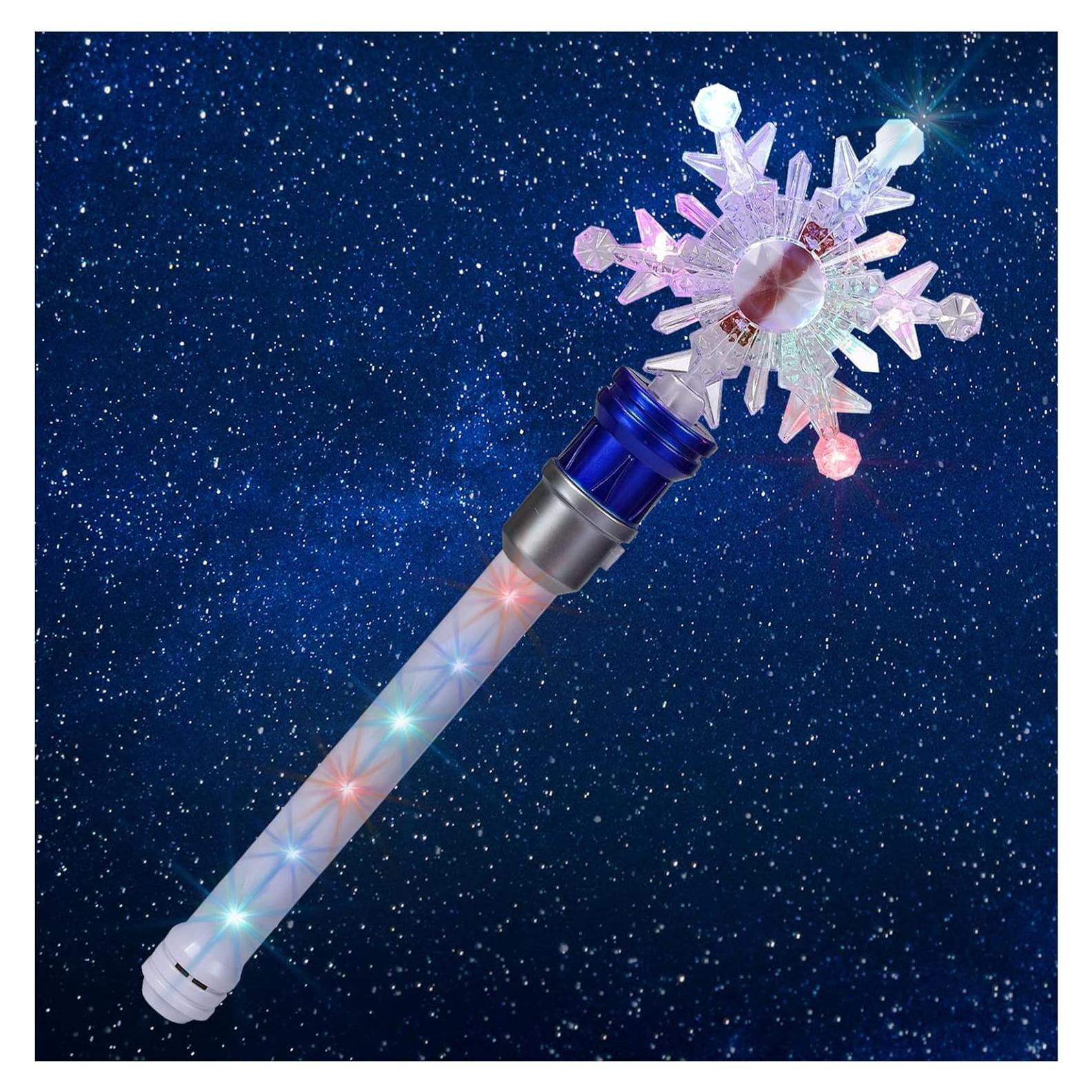 Varita Mágica Iluminada Copo de Nieve Fleeting Azul 36.8 cm