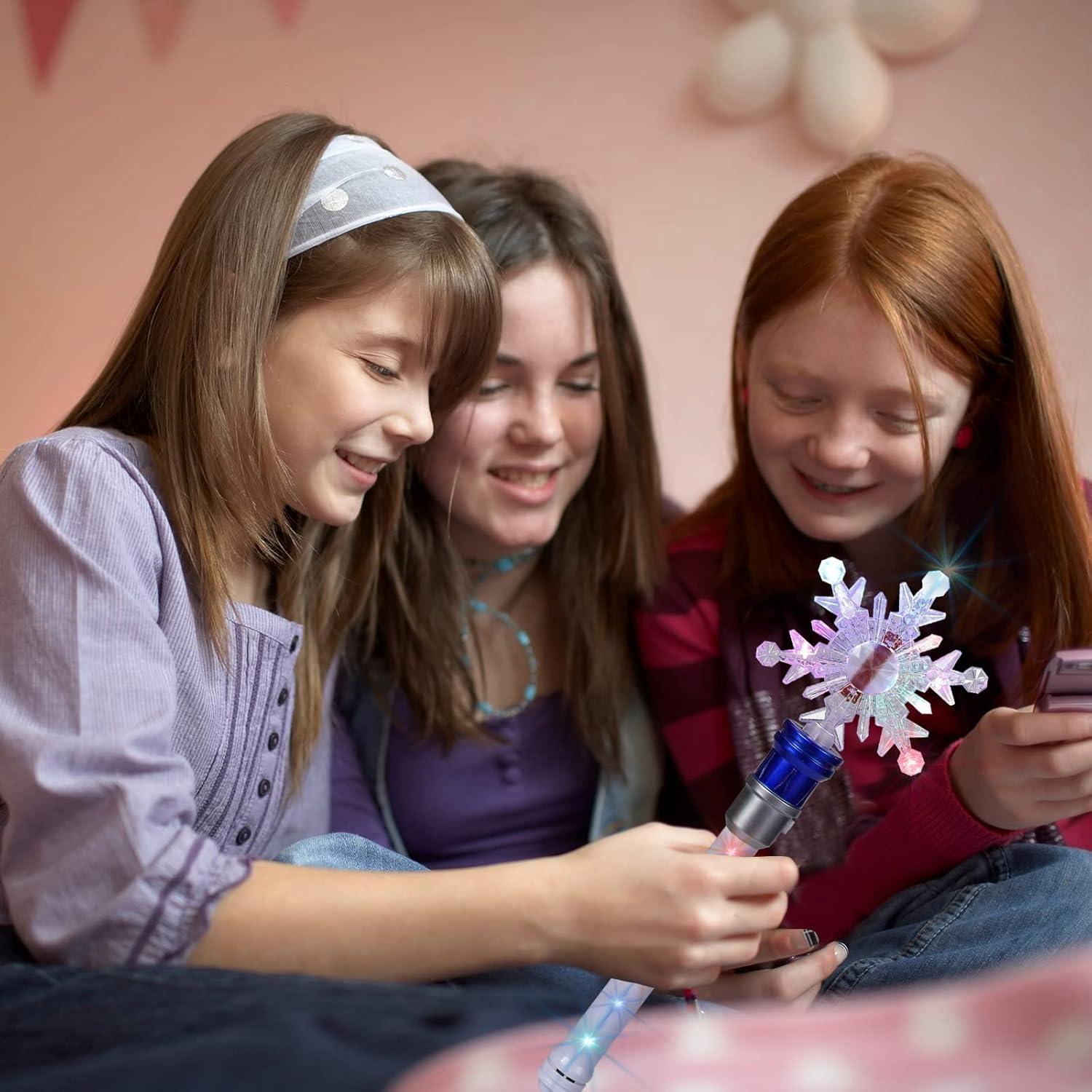 Varita Mágica Iluminada Copo de Nieve Fleeting Azul 36.8 cm