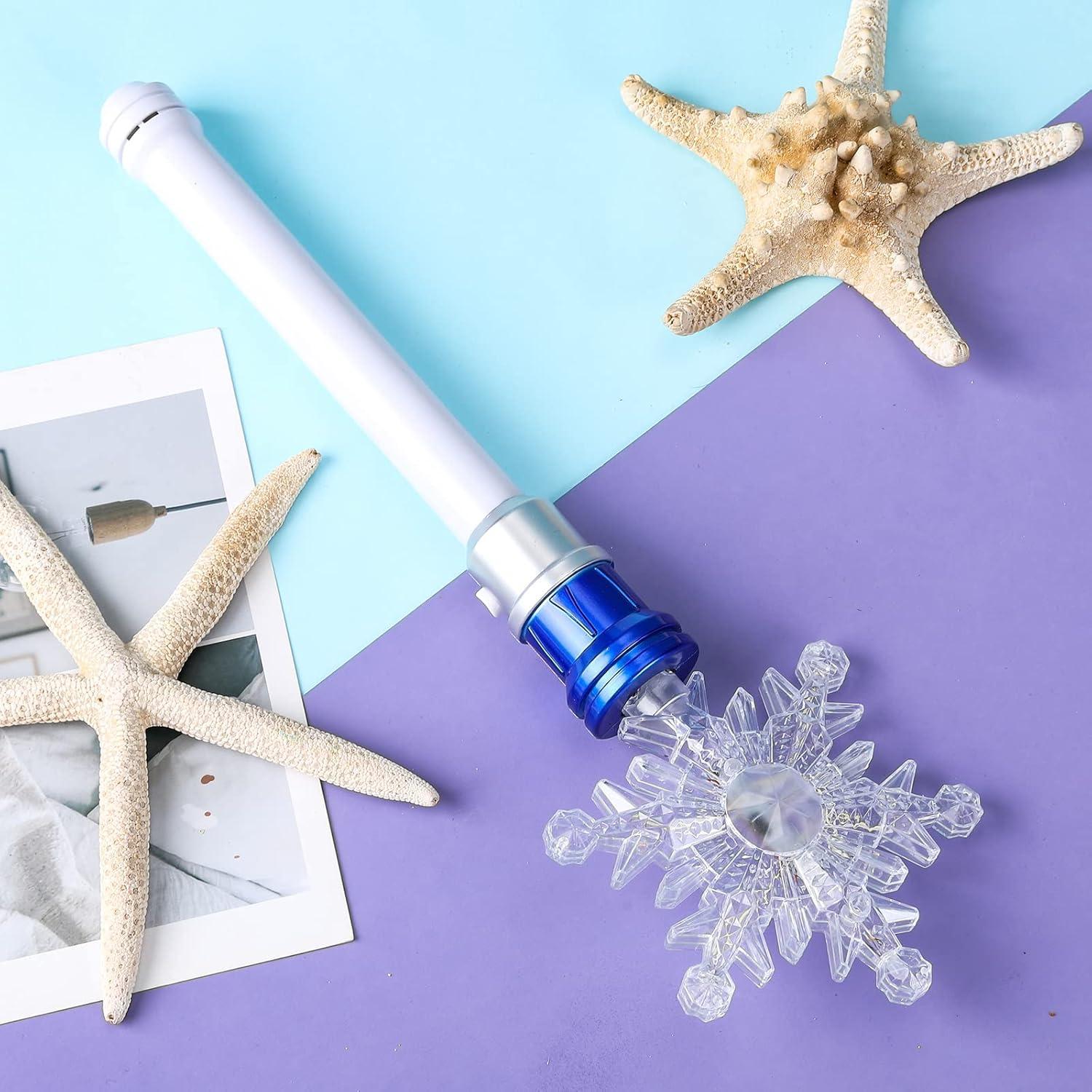 Varita Mágica Iluminada Copo de Nieve Fleeting Azul 36.8 cm