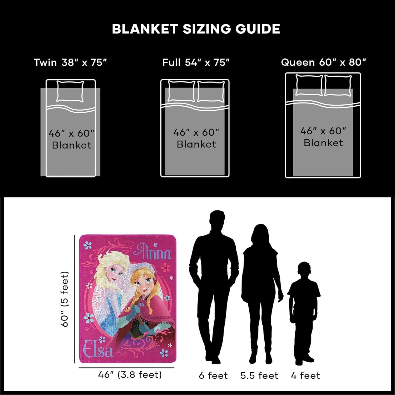 Manta Micro Raschel Congelada Disney Hermanas Queridas 116x152 cm