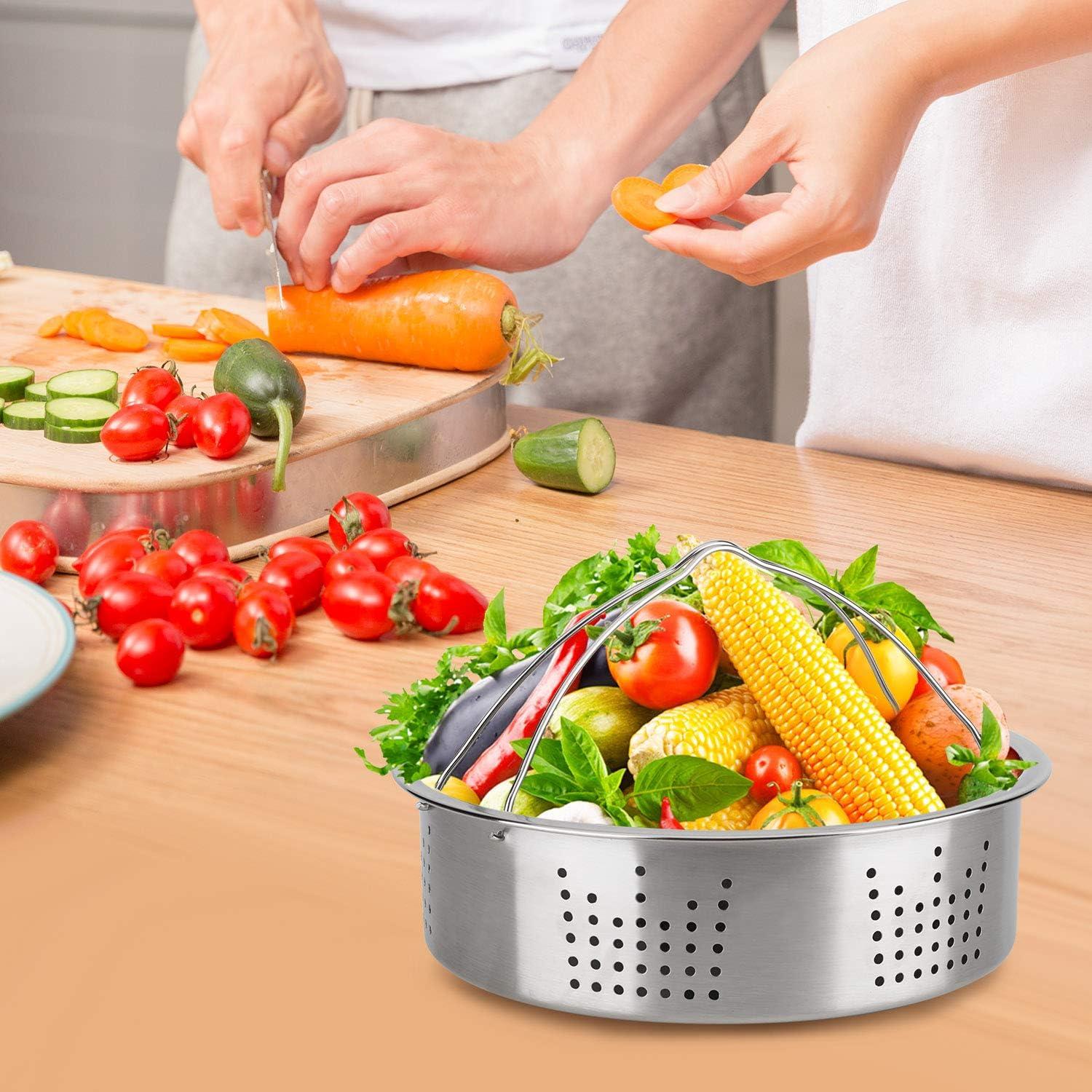 3 Qt Accessories Set for Pot, Compatible with Pot Accessories 3 Quart Only, Mini Accessory Including Sealing Ring Steamer Basket Springform Pan Egg Rack Trivet