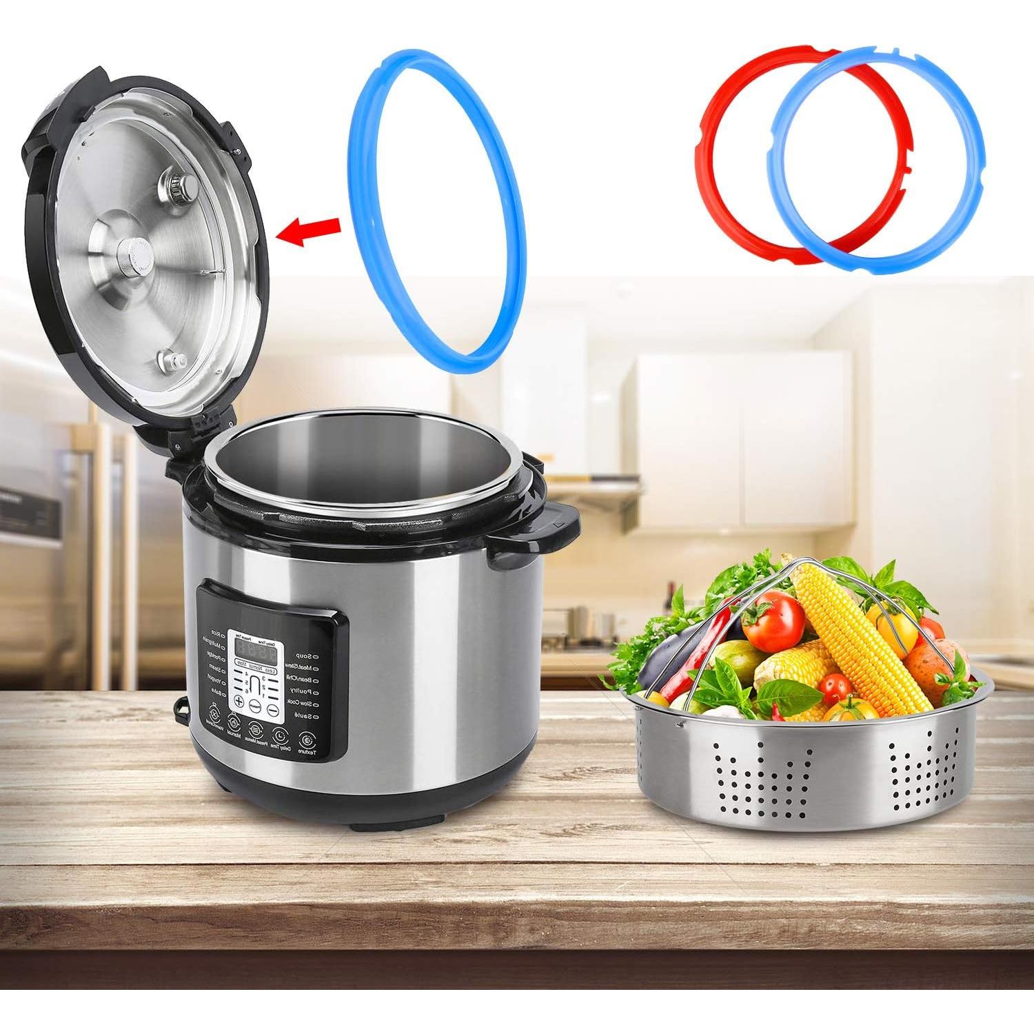 3 Qt Accessories Set for Pot, Compatible with Pot Accessories 3 Quart Only, Mini Accessory Including Sealing Ring Steamer Basket Springform Pan Egg Rack Trivet