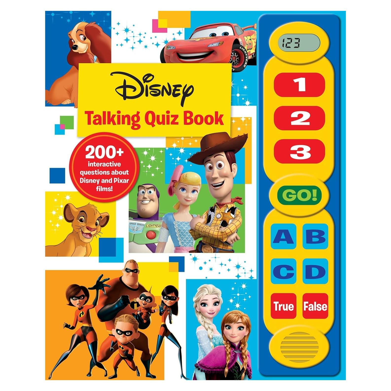 Disney Frozen, Toy Story, and More! - Talking Quiz Sound Book - Over 200 Interactive Questions on Disney and Pixar Films - PI Kids (Play-A-Sound)