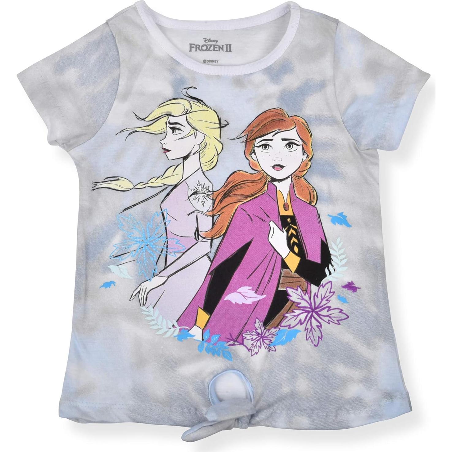 Camisetas de Niña Disney Frozen Elsa y Anna - Paquete 2