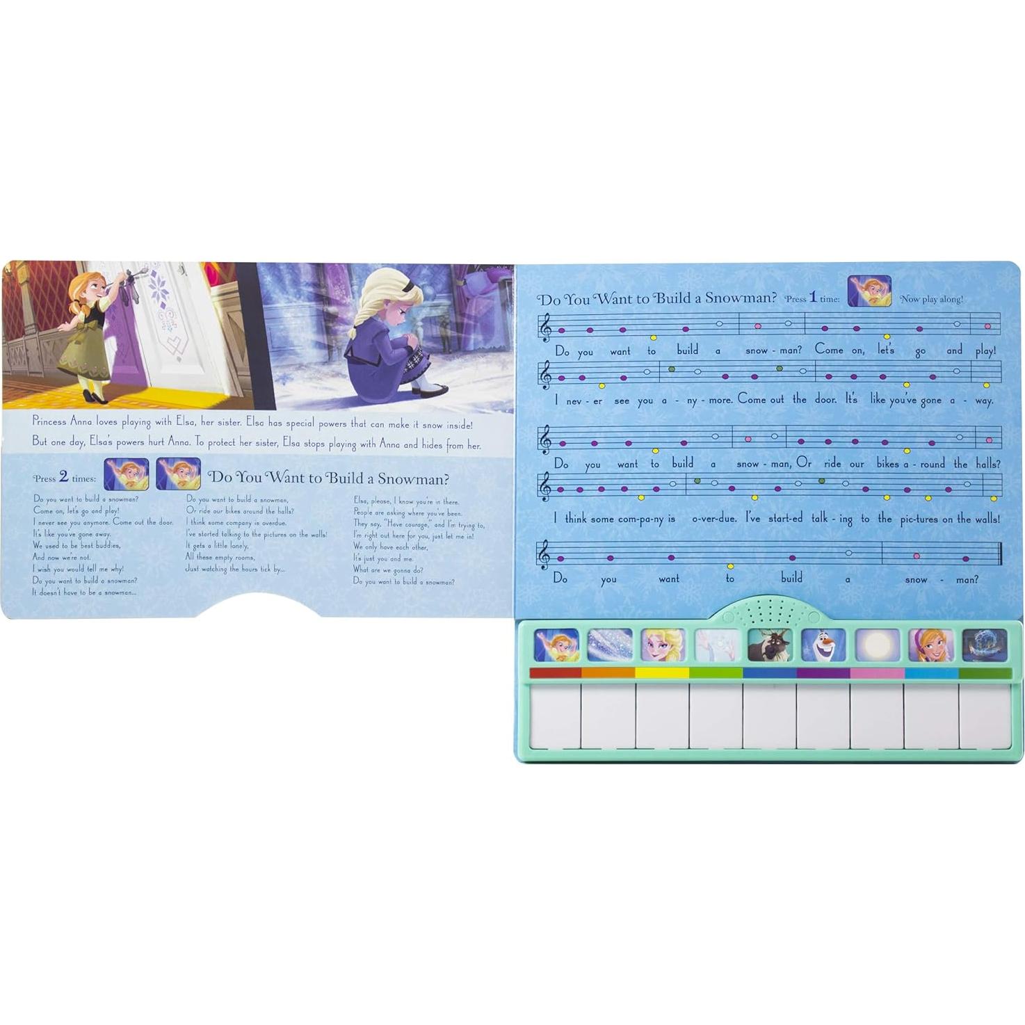 Disney Frozen Elsa, Anna, Olaf, and More! - Sing-Along Songs! Piano Songbook with Built-In Keyboard - Features "Do You want to Build a Snowman?" - PI Kids