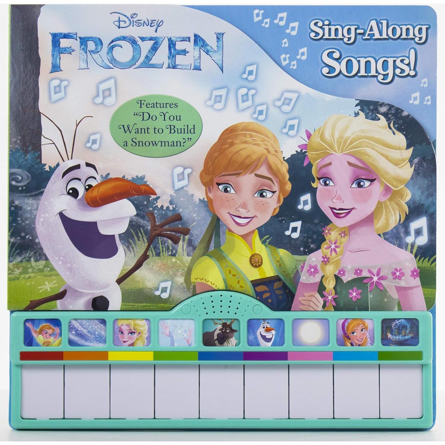 Disney Frozen Elsa, Anna, Olaf, and More! - Sing-Along Songs! Piano Songbook with Built-In Keyboard - Features "Do You want to Build a Snowman?" - PI Kids