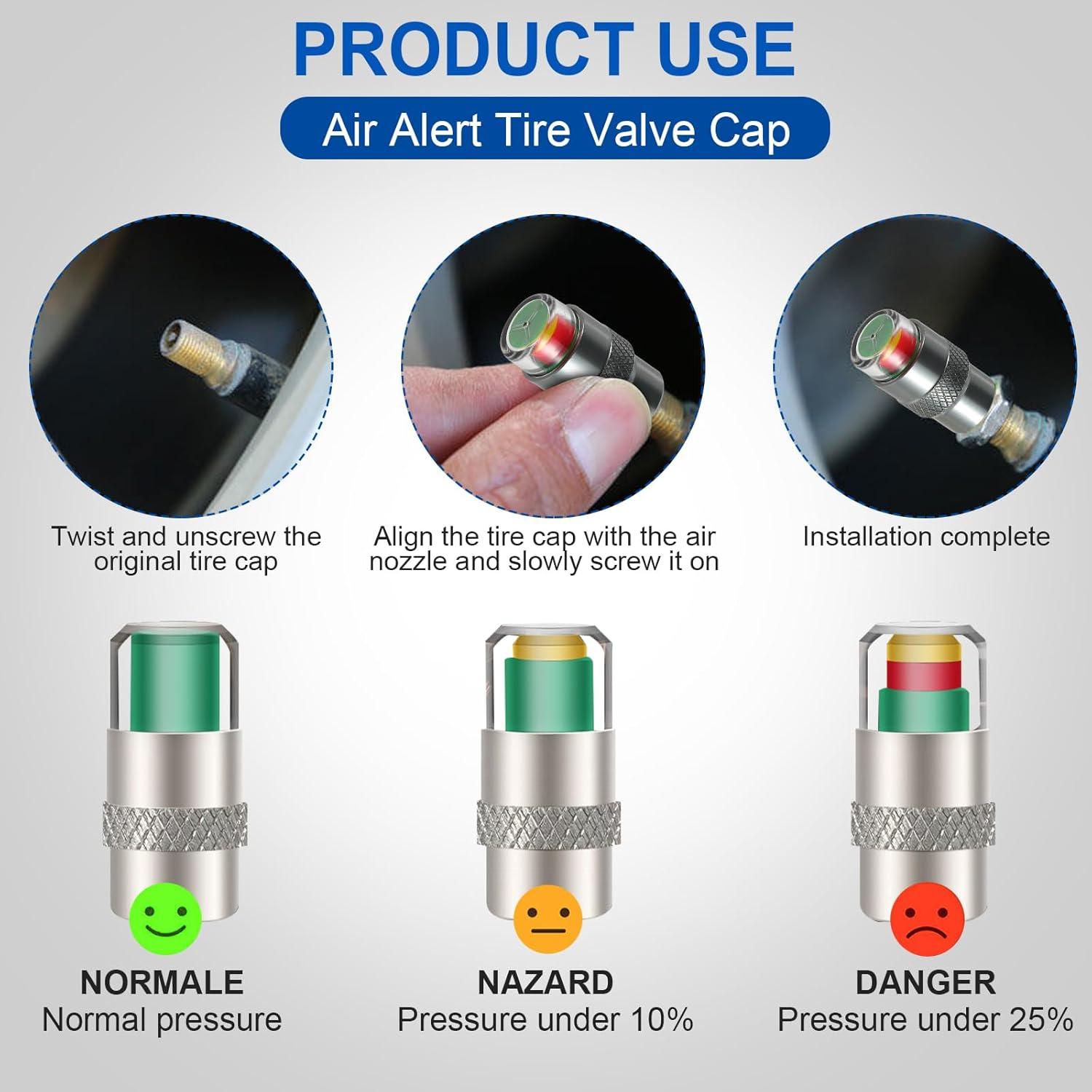 Tapa de Válvula de Monitor de Presión de Neumáticos ST Shengtuo - 4 Piezas