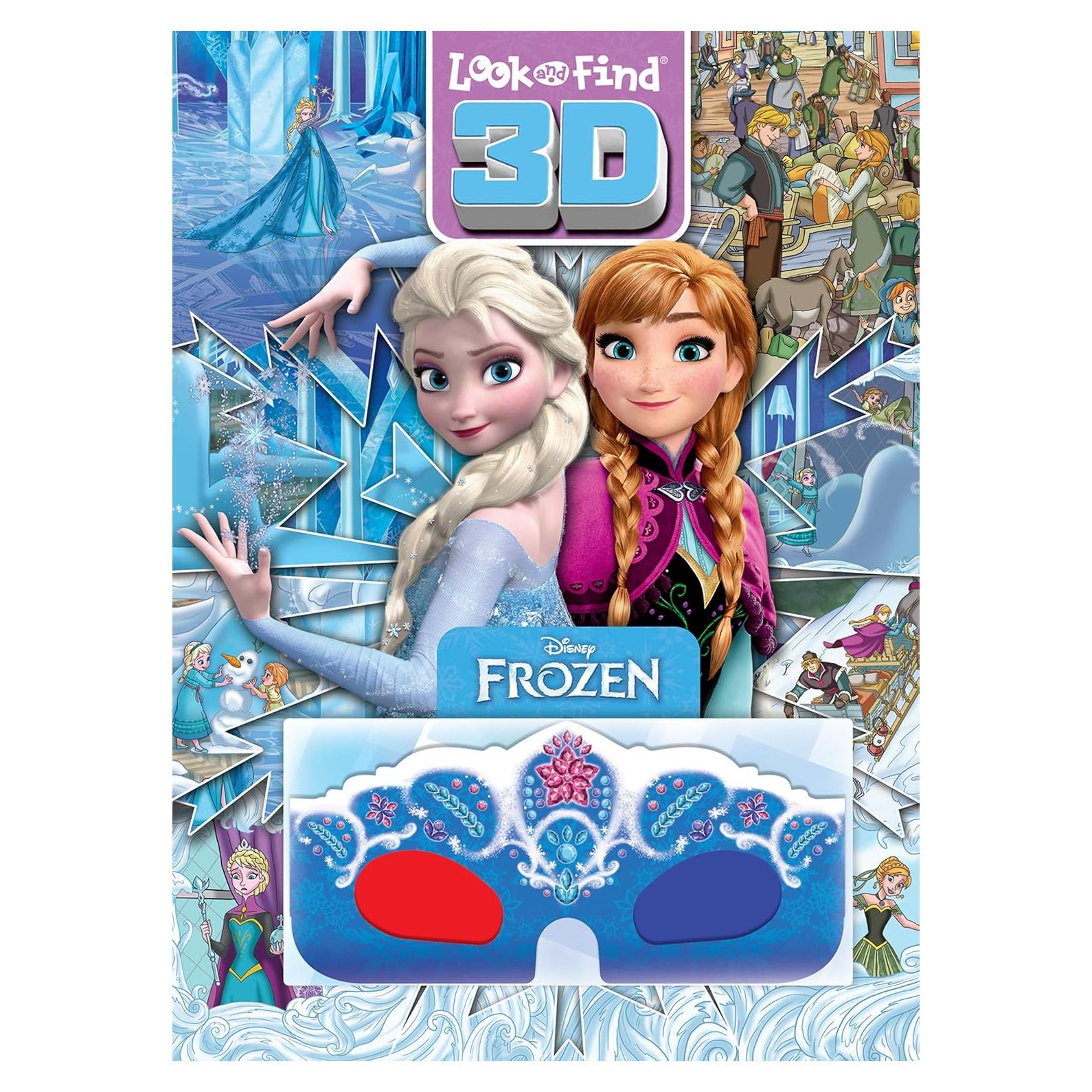 Disney Frozen Elsa, Olaf, Anna, and More! - 3D Look and Find Activity Book! - 3D Glasses Included! - PI Kids