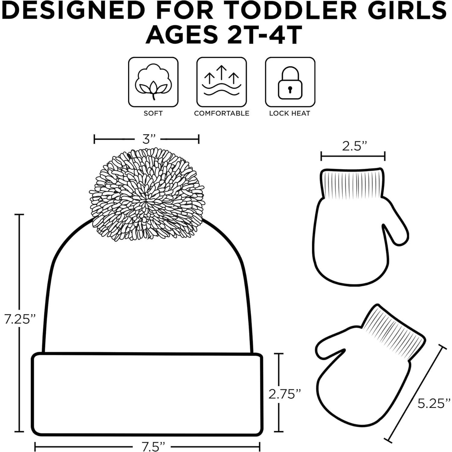 Conjunto gorro y manoplas Disney Frozen 2 para niñas 2-4 años