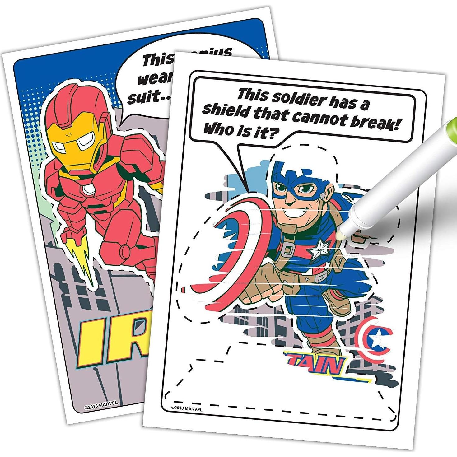 Libro de Colorear Marvel Superhéroes con Tatuajes y Stickers