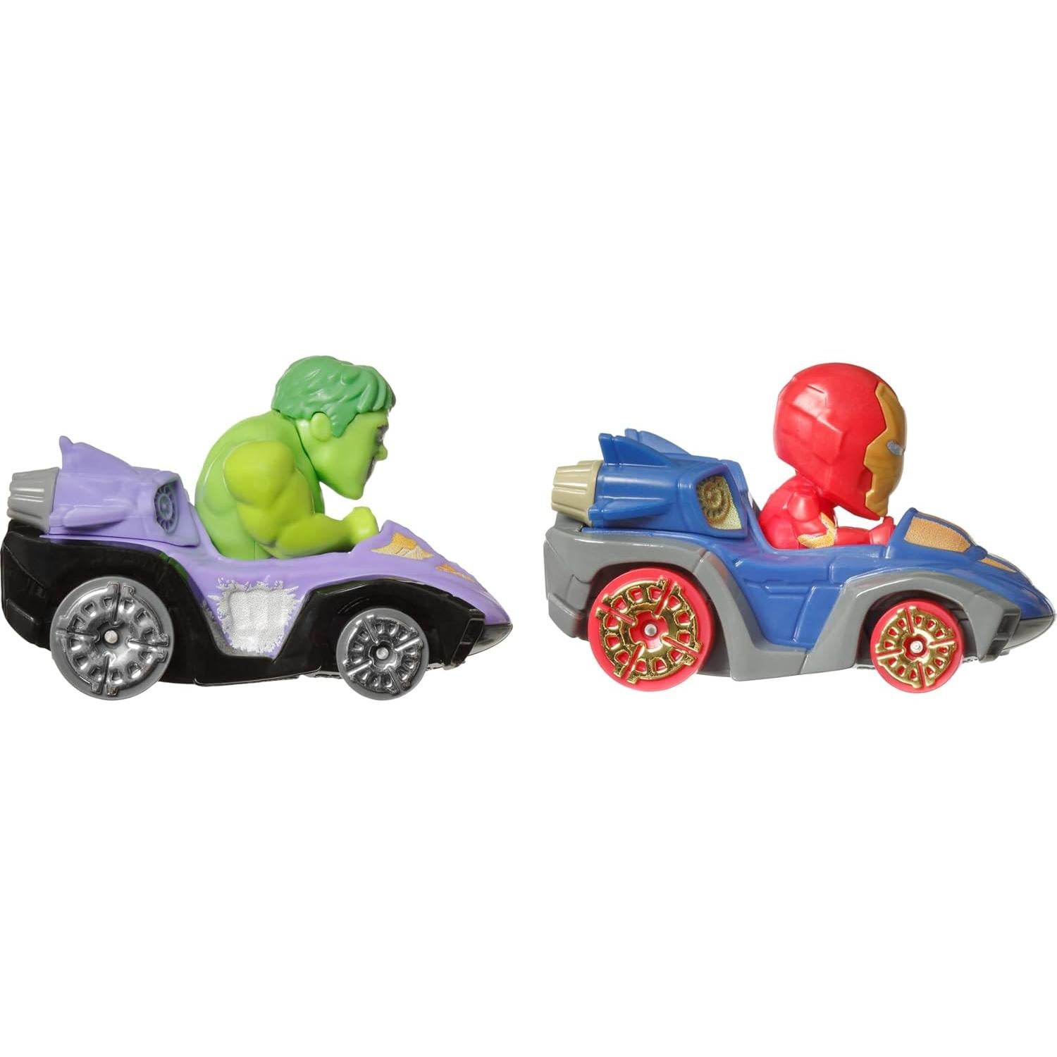 Hot Wheels RacerVerse 2-Pack Coches Metal Fundido Hulk e Iron Man