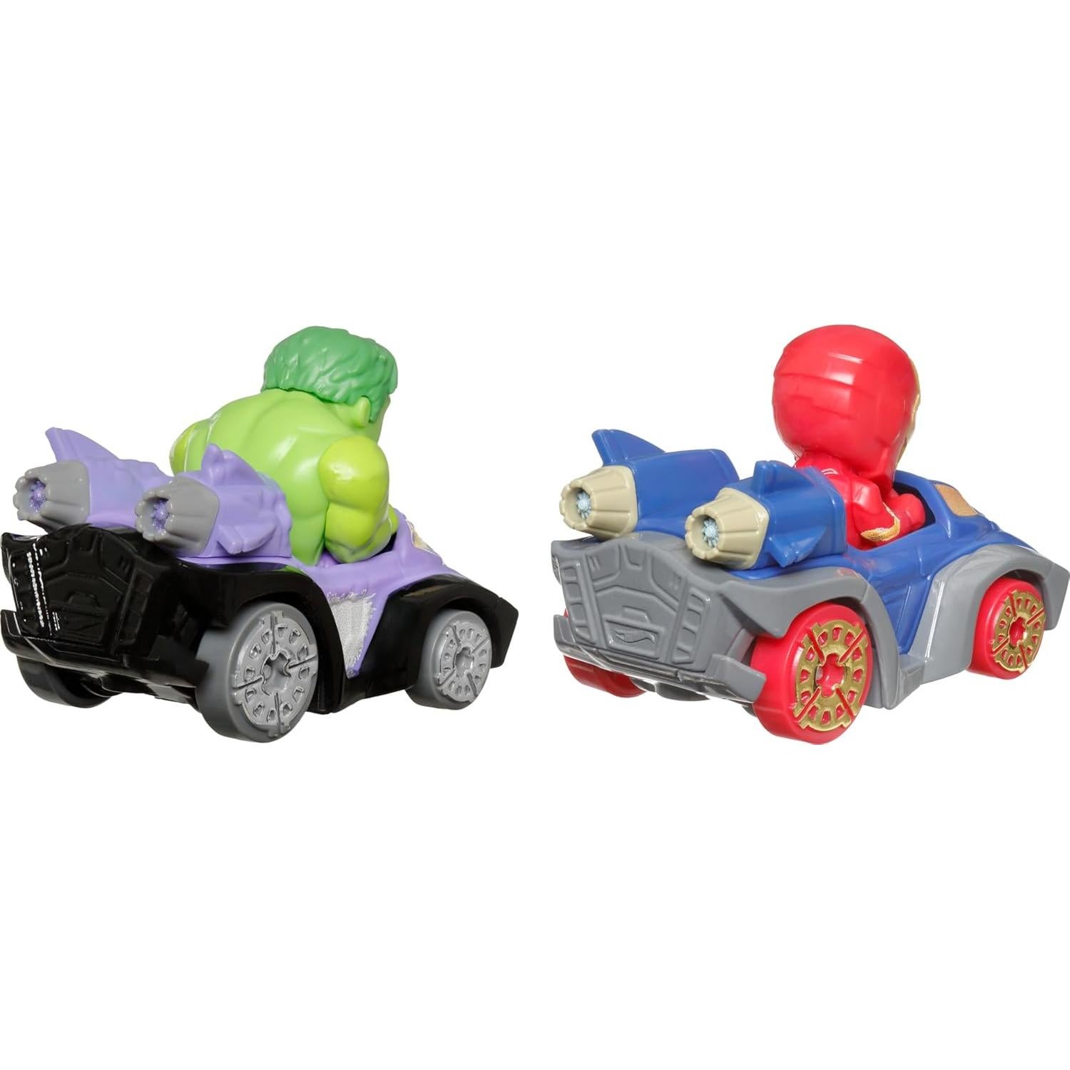 Hot Wheels RacerVerse 2-Pack Coches Metal Fundido Hulk e Iron Man