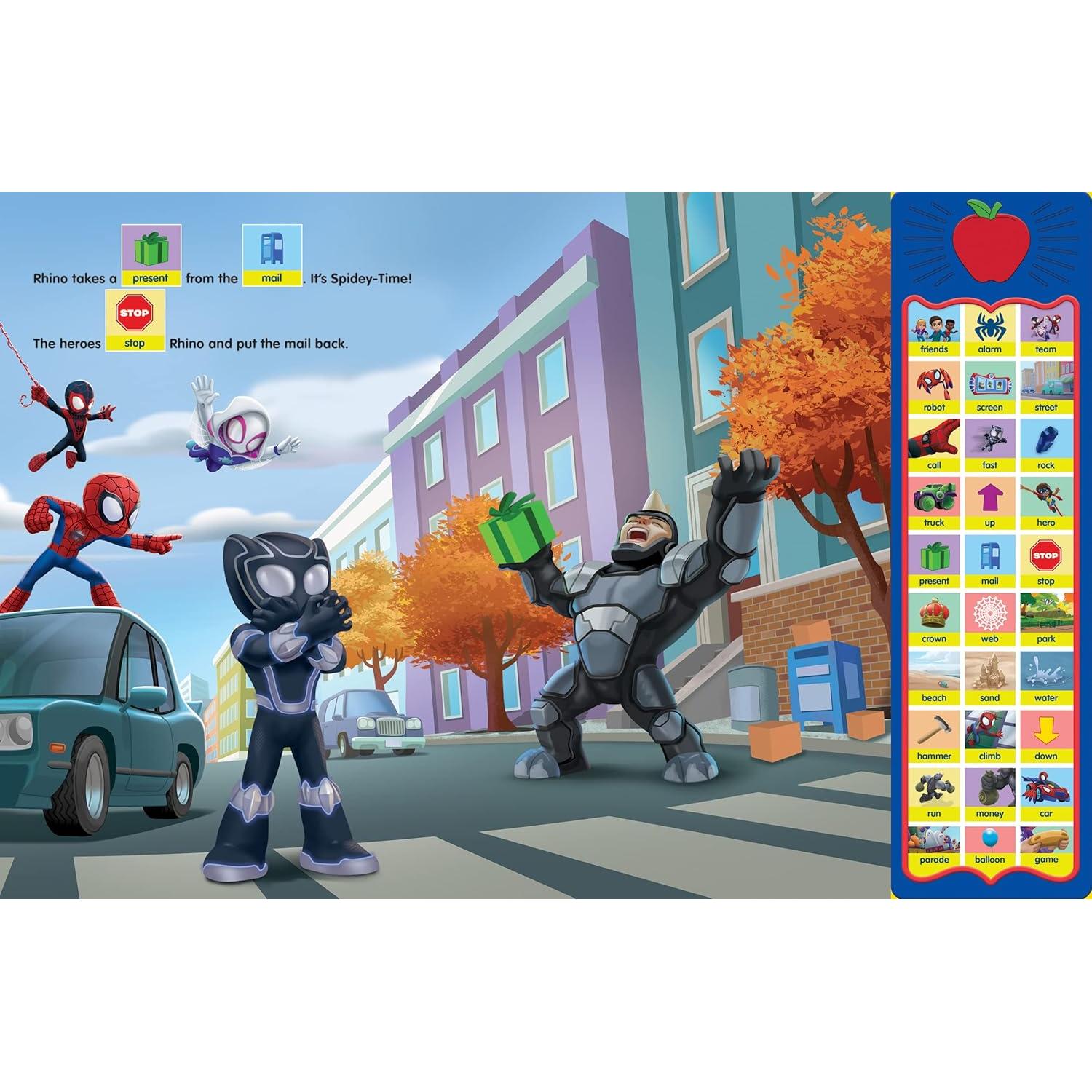 Marvel Spider-man - Spidey and His Amazing Friends - First Words! Point, Match, Listen, and Learn! 30-Button Sound Book – PI Kids