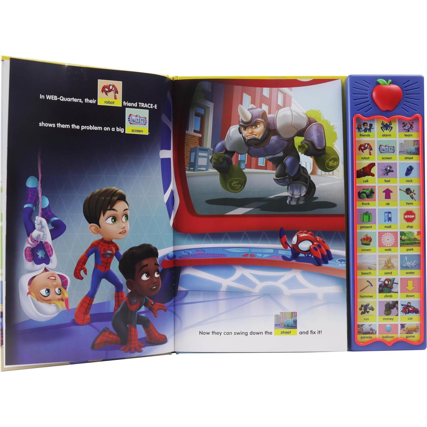 Marvel Spider-man - Spidey and His Amazing Friends - First Words! Point, Match, Listen, and Learn! 30-Button Sound Book – PI Kids