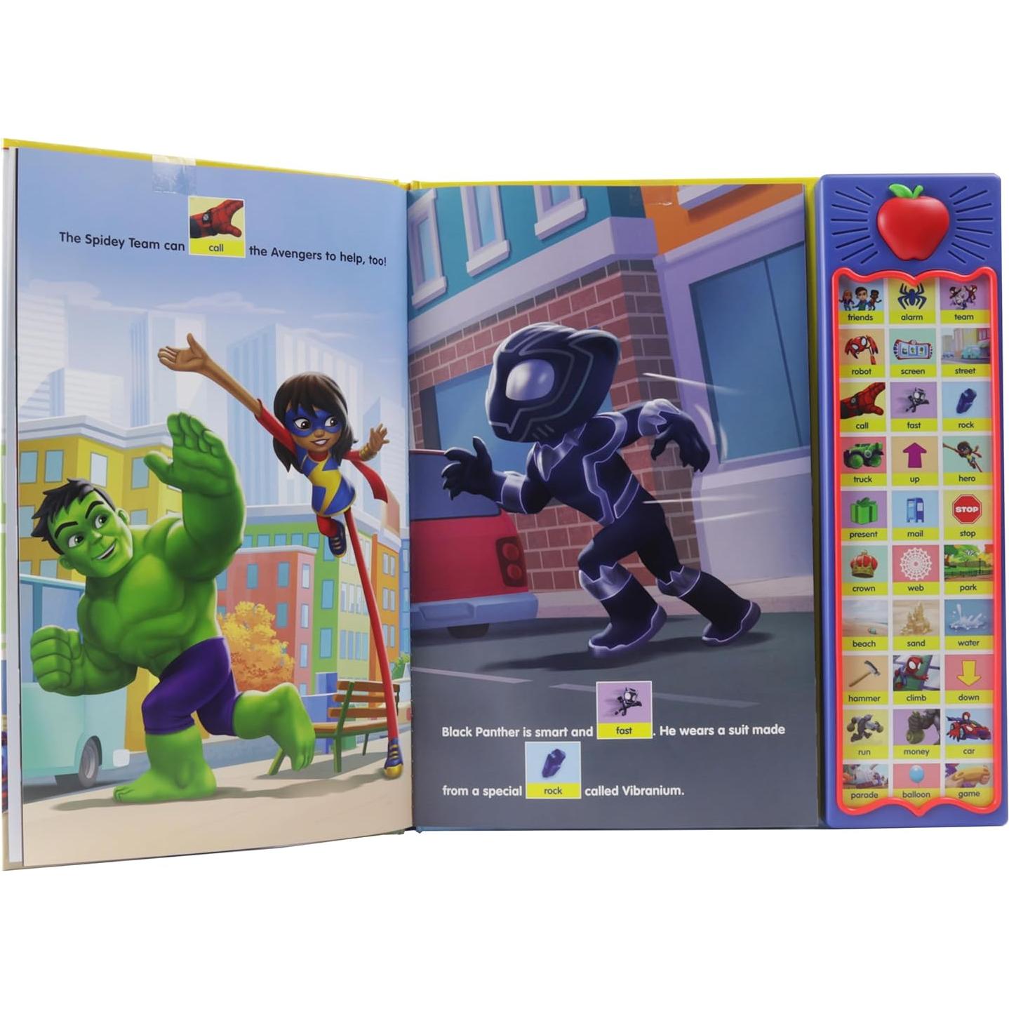 Marvel Spider-man - Spidey and His Amazing Friends - First Words! Point, Match, Listen, and Learn! 30-Button Sound Book – PI Kids