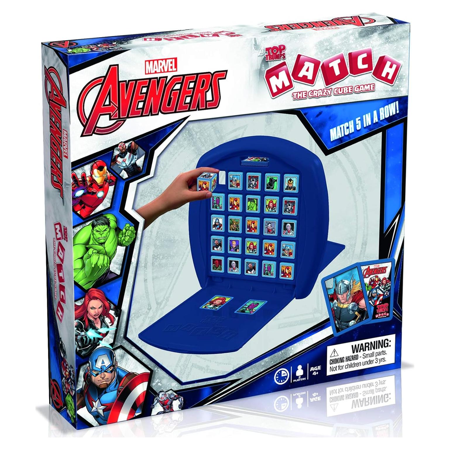 Juego de mesa Top Trumps Marvel Avengers Match - 15 personajes