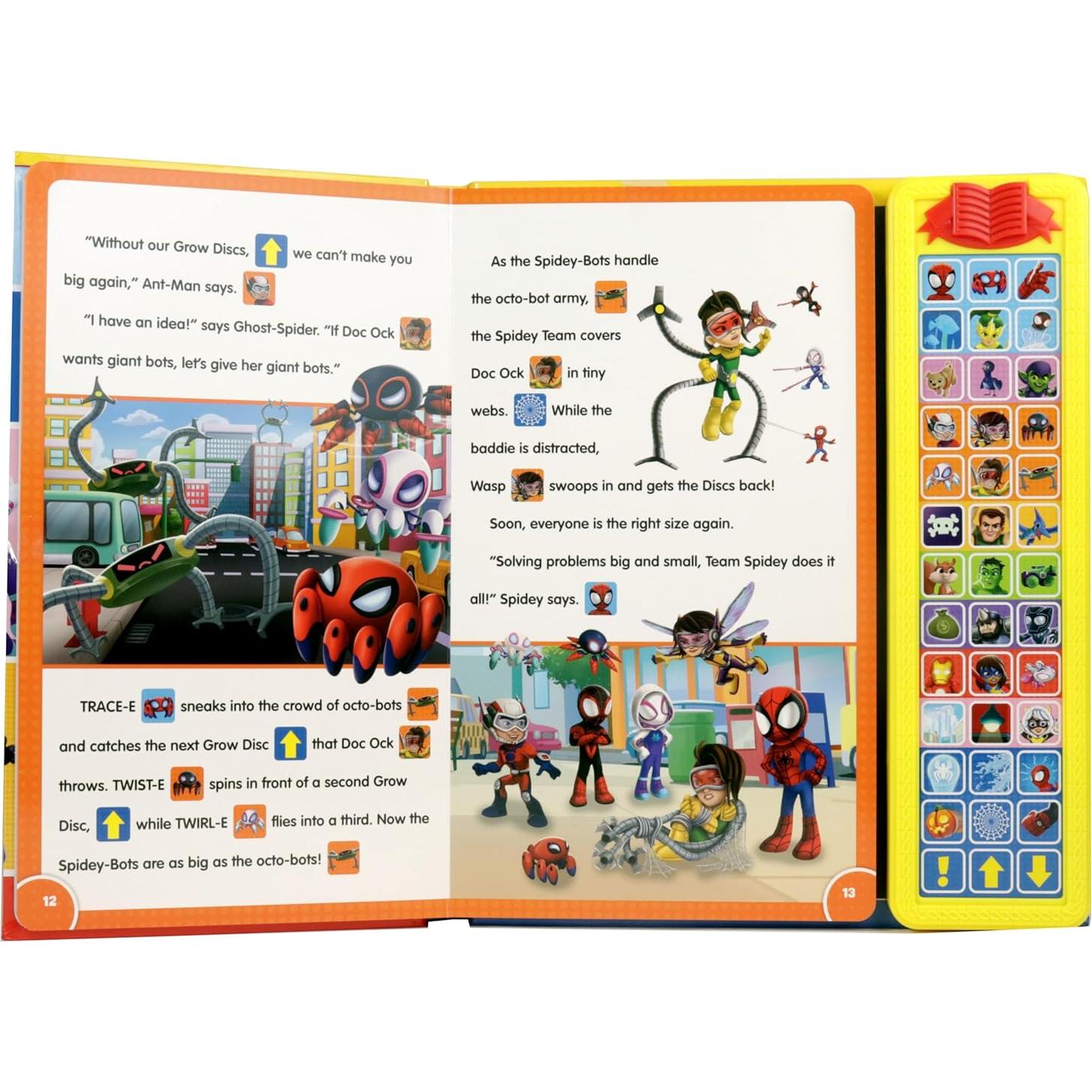 Disney Junior Marvel Spidey and His Amazing Friends: Sound Storybook Treasury - 39-Button Sound Book - PI Kids