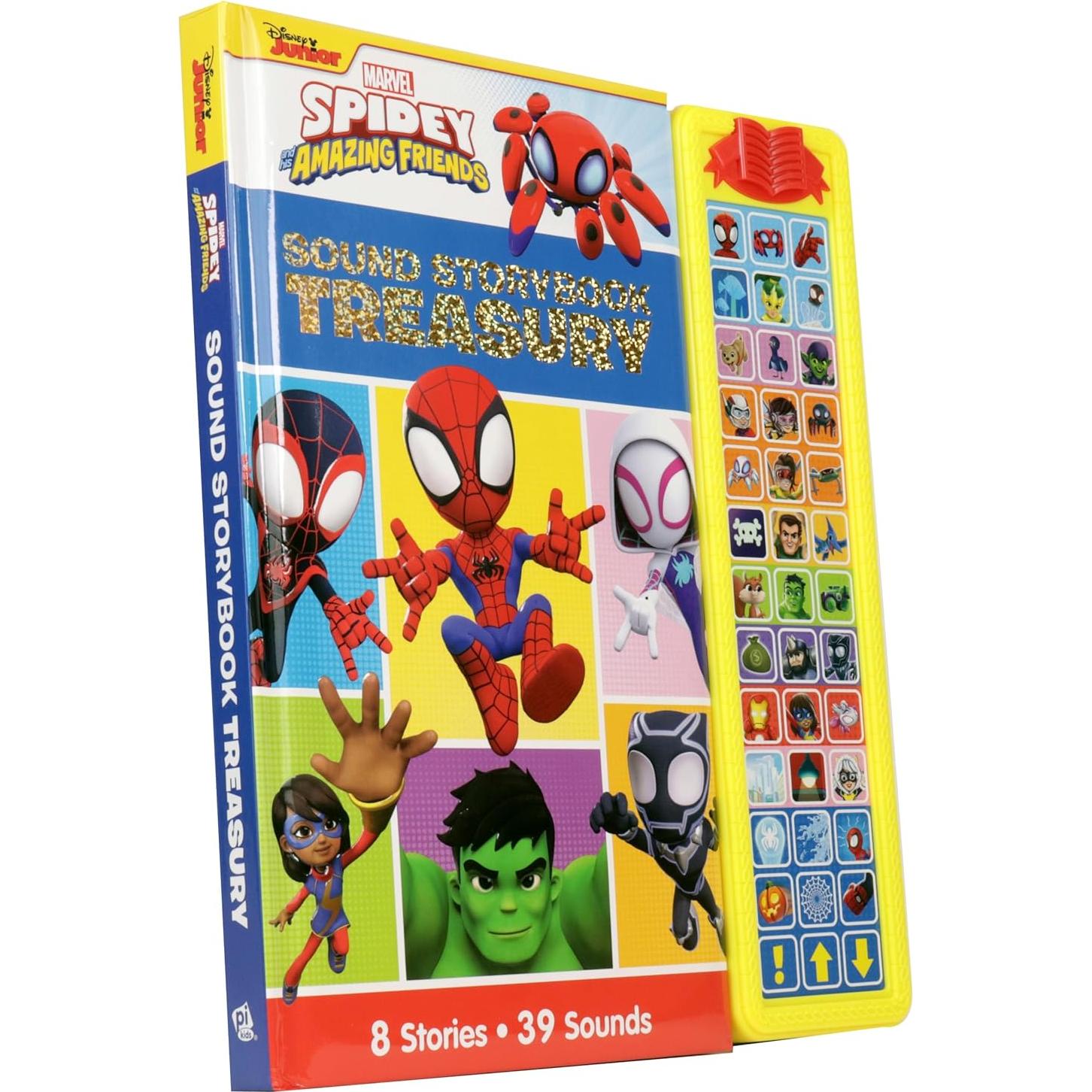 Disney Junior Marvel Spidey and His Amazing Friends: Sound Storybook Treasury - 39-Button Sound Book - PI Kids