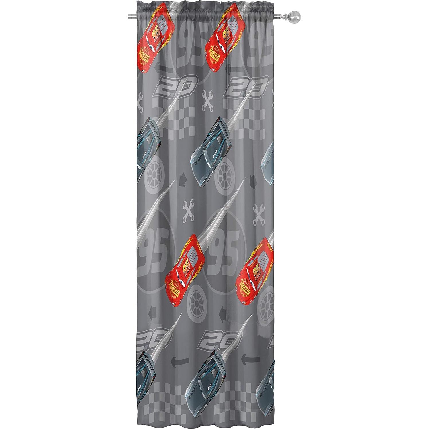 Cortinas Jay Franco Cars 63" x 42" Gris - Decoración Infantil