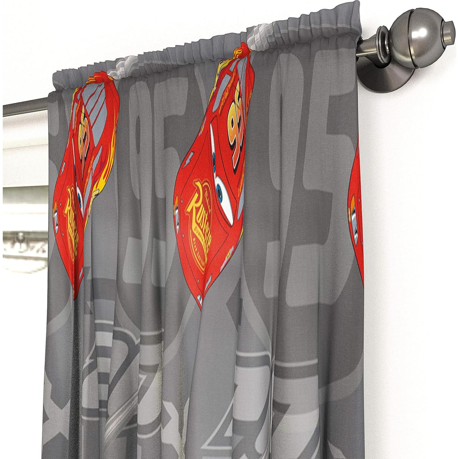 Cortinas Jay Franco Cars 63" x 42" Gris - Decoración Infantil