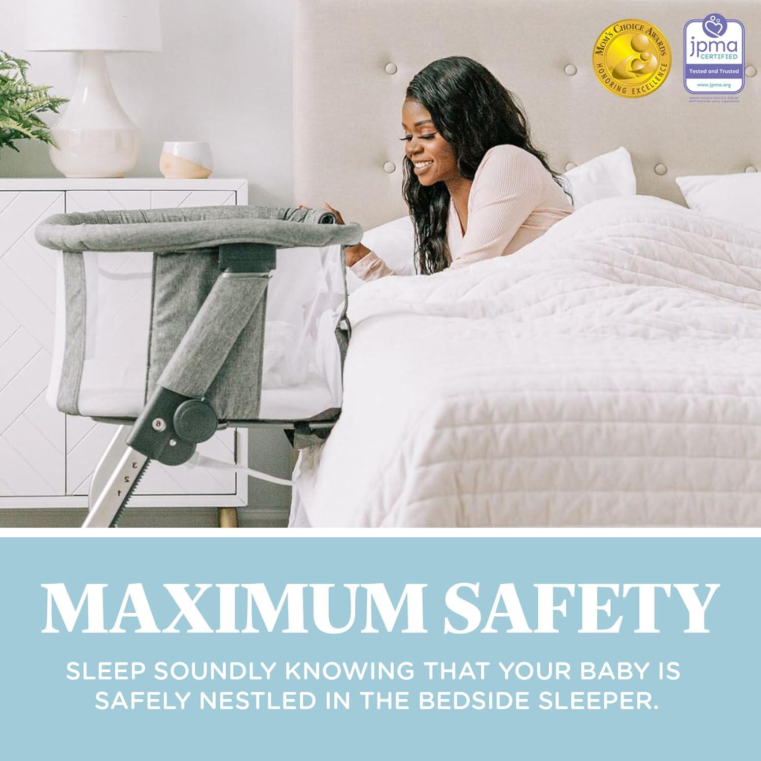 Cuna Lateral Baby Delight Dreamer | Ajuste 6 Alturas | Gris