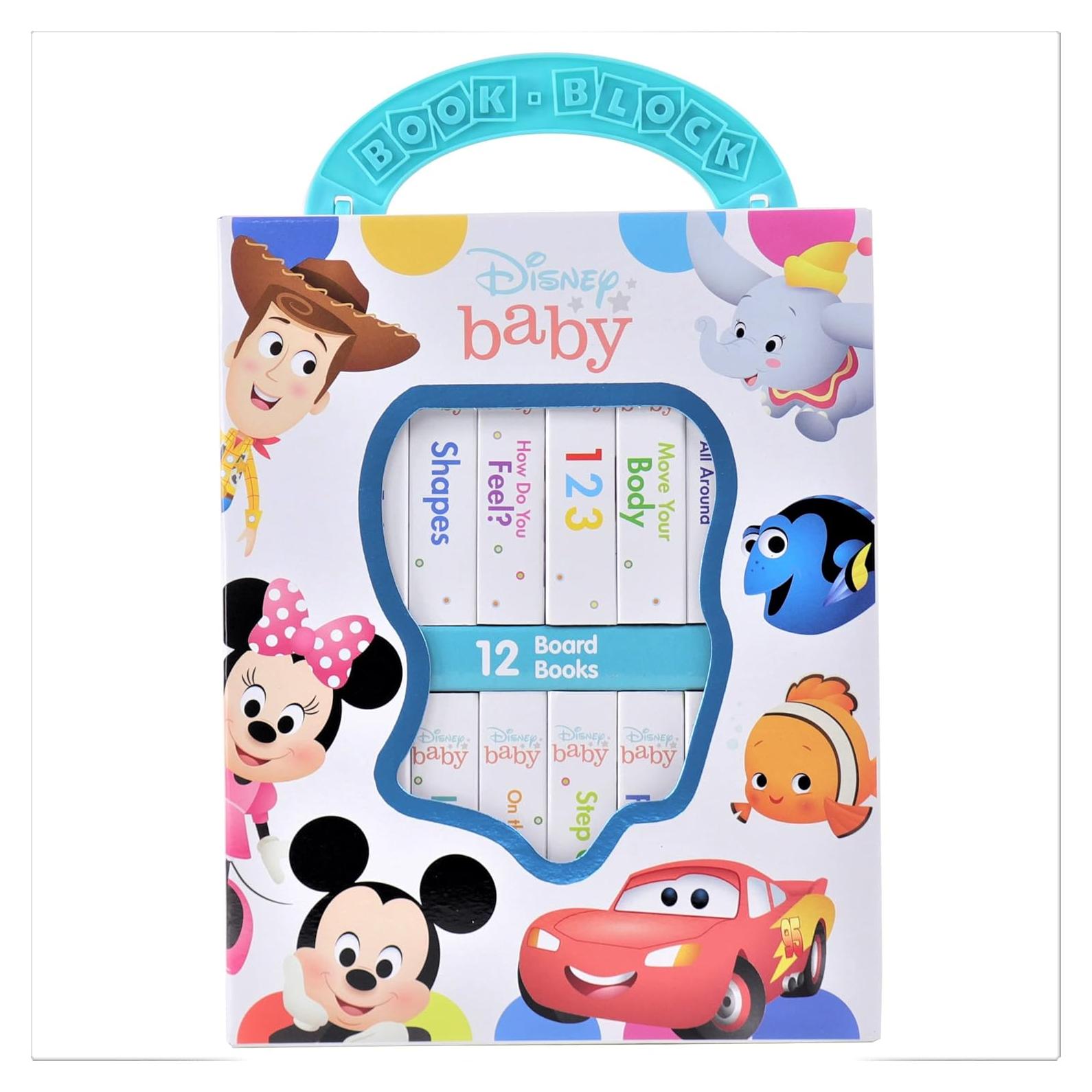 Disney Baby Mickey Mouse, Minnie, Toy Story and More! - My First Library 12 Board Book Set - First Words, Shapes, Numbers, and More! Baby Books - PI Kids