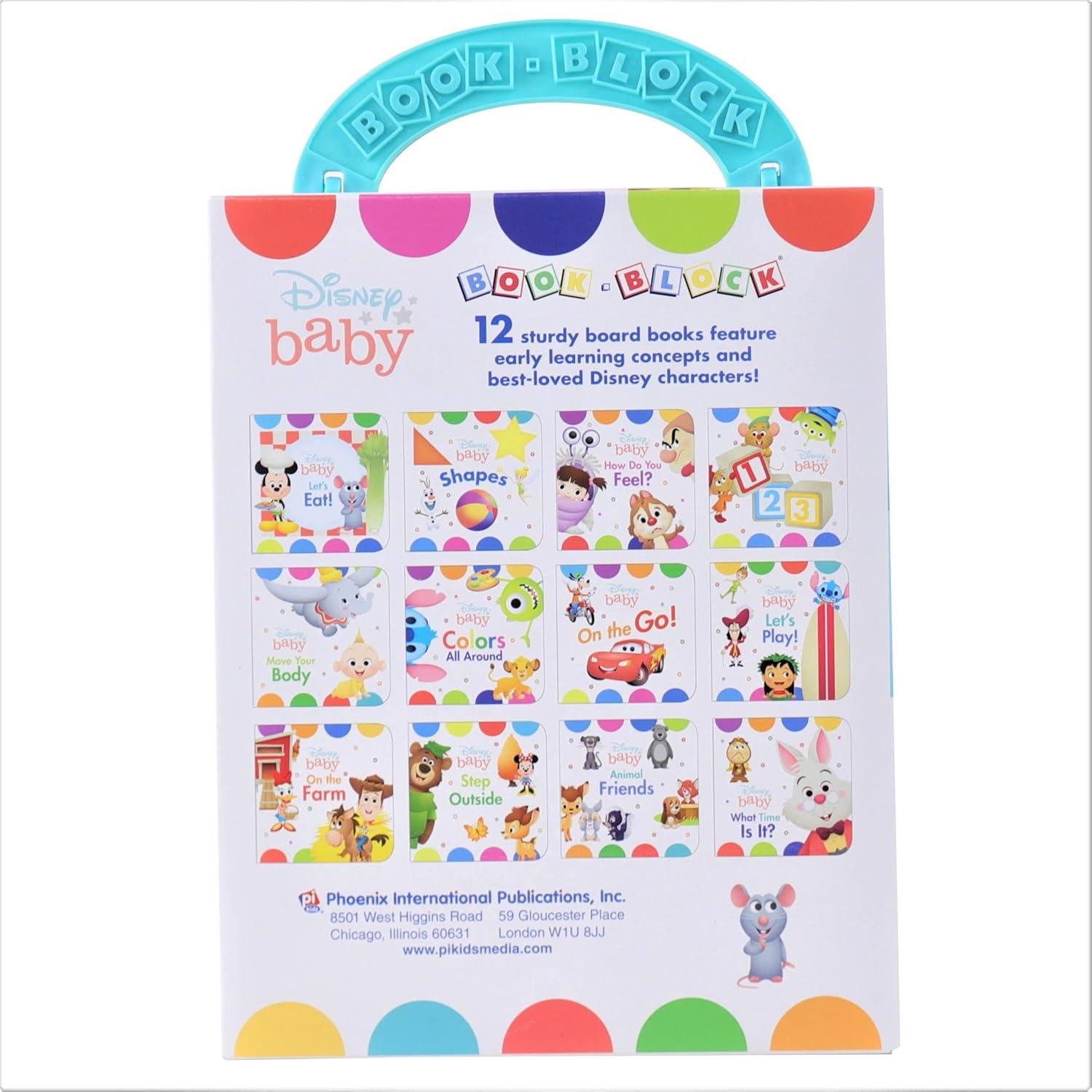 Disney Baby Mickey Mouse, Minnie, Toy Story and More! - My First Library 12 Board Book Set - First Words, Shapes, Numbers, and More! Baby Books - PI Kids