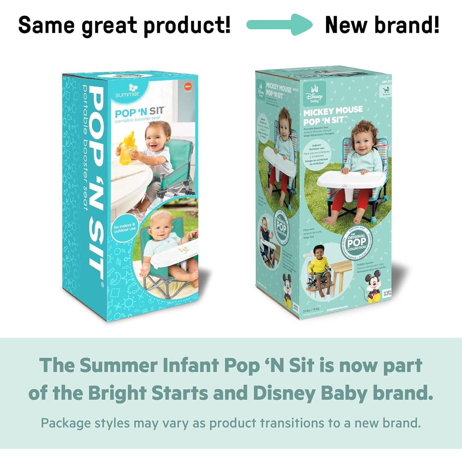 Asiento Elevador Portátil Bright Starts Mickey Mouse 6-36 Meses