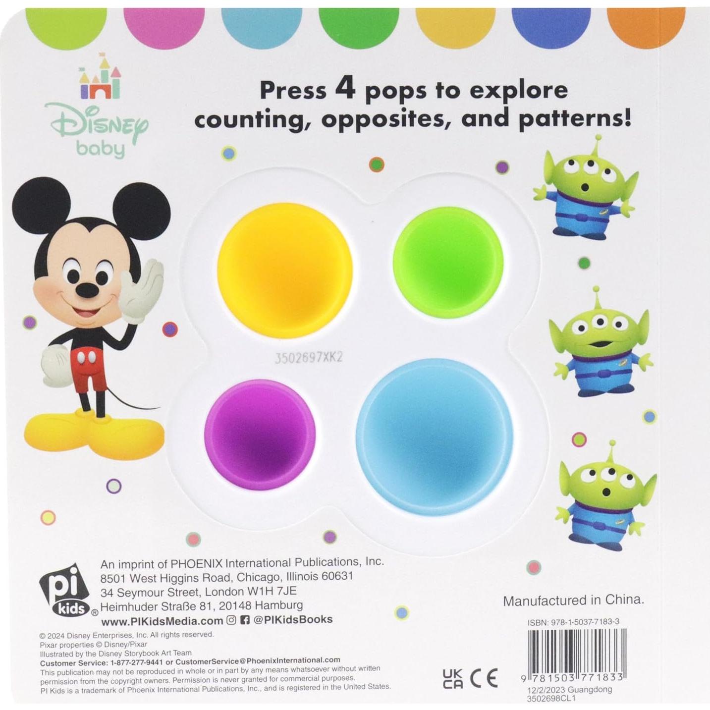 Disney Baby Mickey, Minnie Mouse, Cars, Stitch, and More! - Bouncy Day! Push & Pop - Tactile Fidget Toy Play - PI Kids