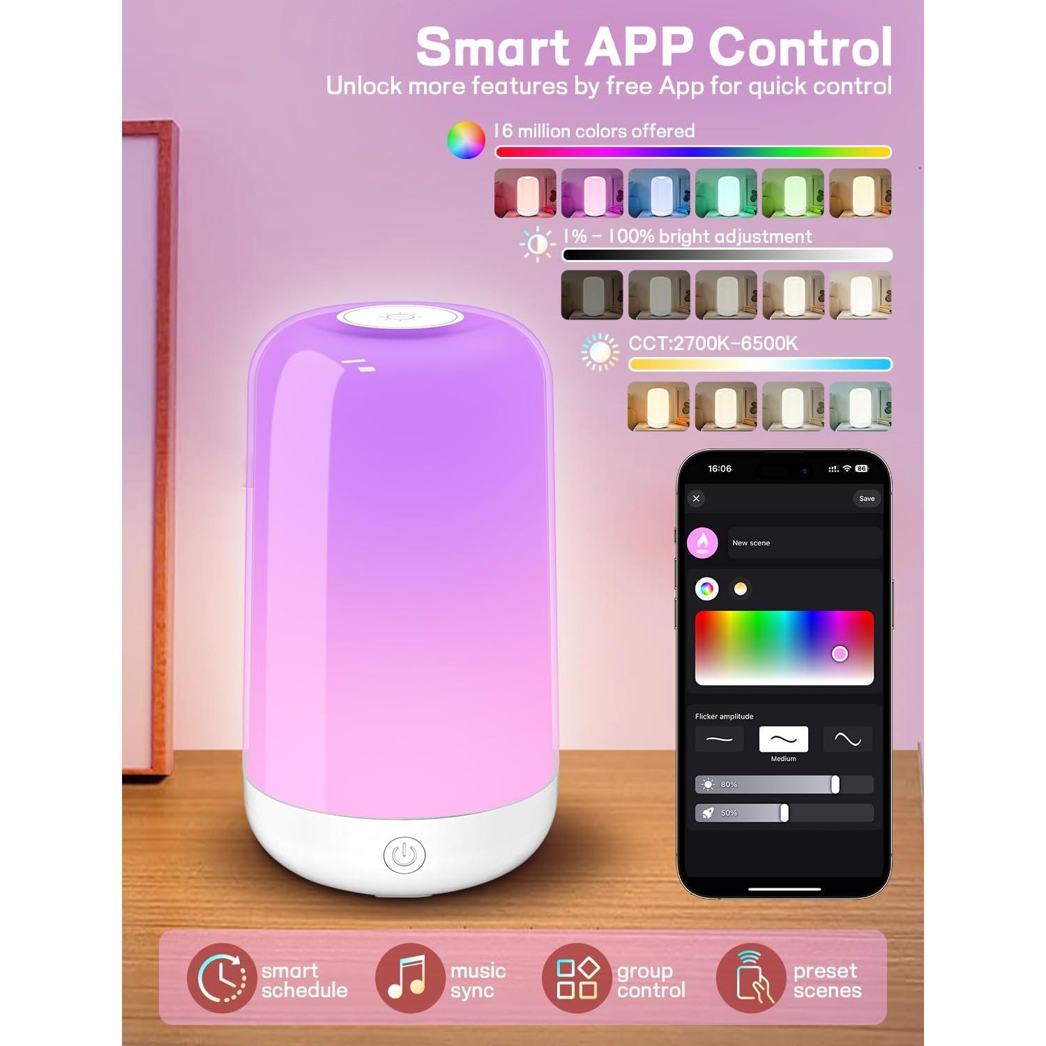 Lámpara de Mesa Táctil Zengge 3600mA LED Regulable