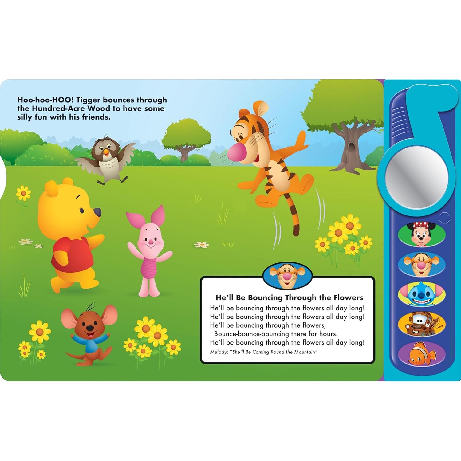 Disney Baby Mickey Mouse, Winnie, Stitch, and More! - Silly Songs Mirror Sound Book - PI Kids
