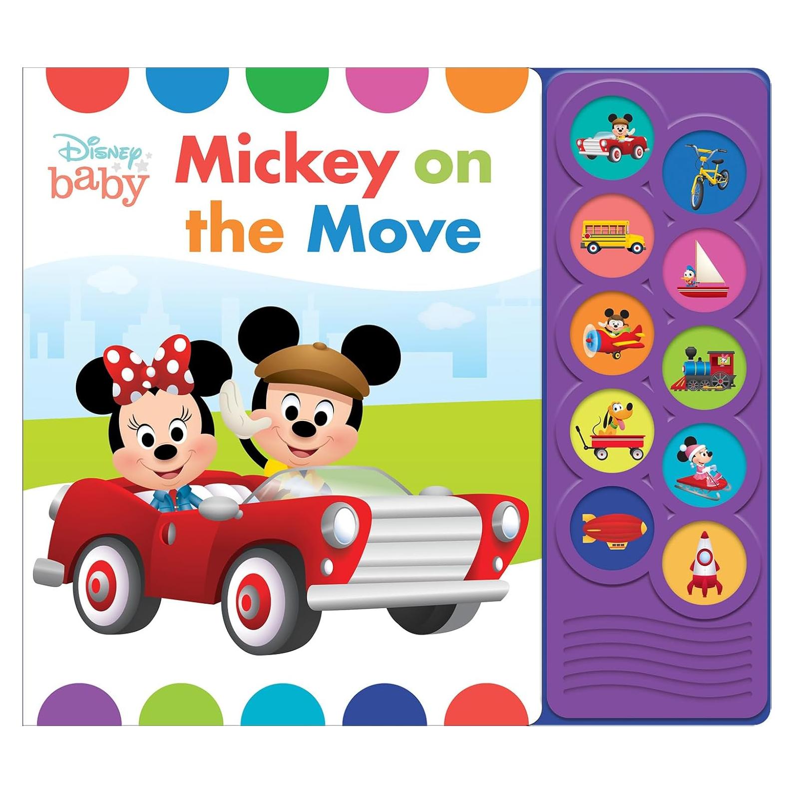 Disney Baby Mickey Mouse, Minnie, and More! - Mickey on the Move 10-Button Sound Book - PI Kids