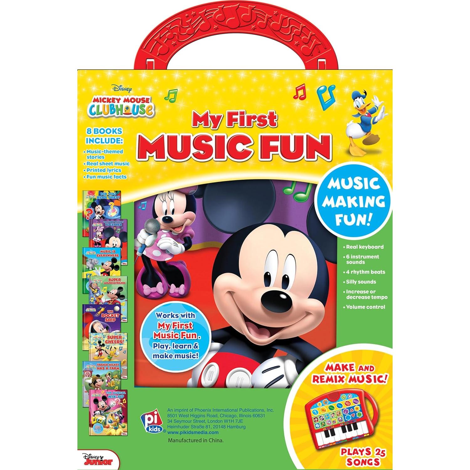 Disney Mickey Mouse Clubhouse - My First Music Fun Portable Electronic Keyboard and 8-Book Library - PI Kids