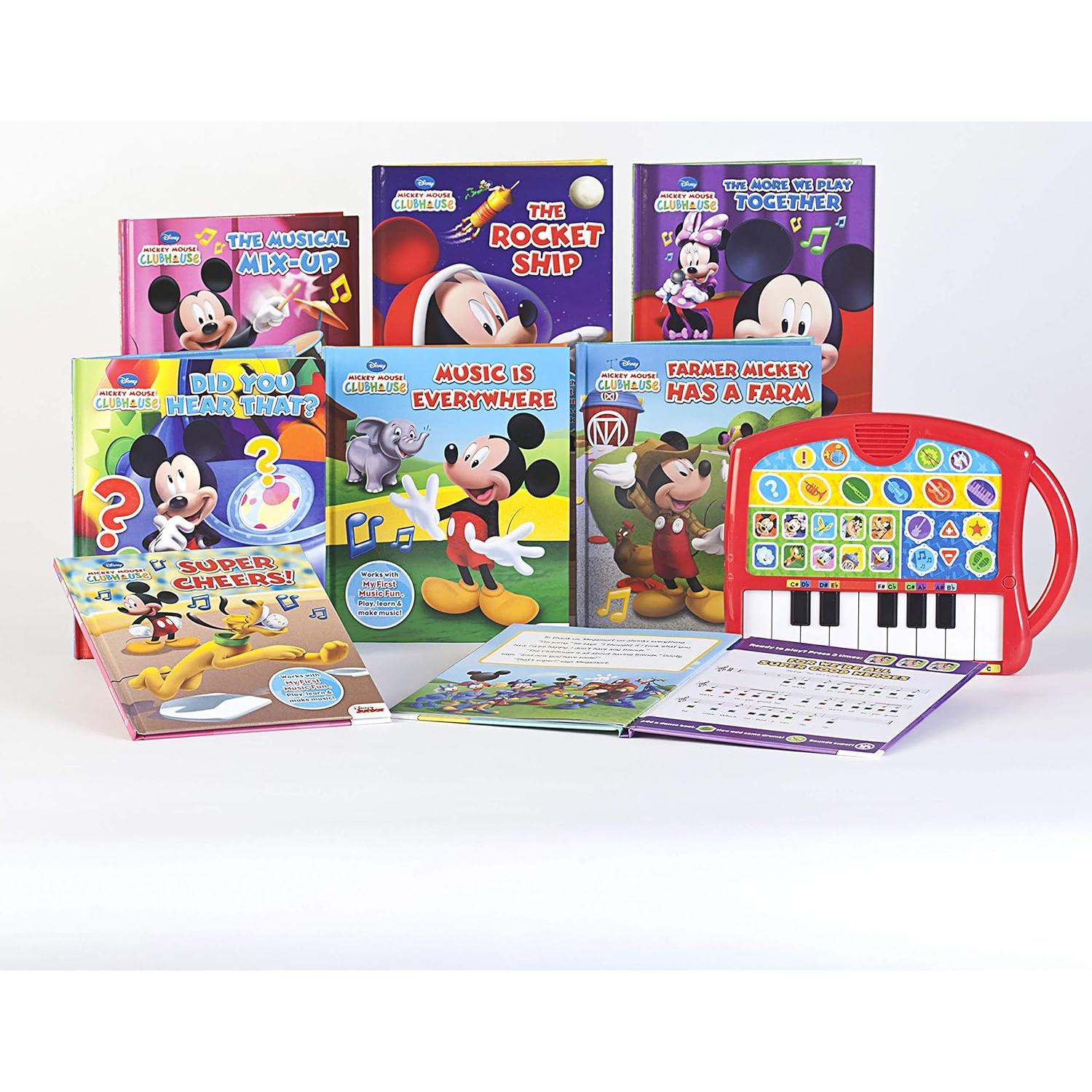 Disney Mickey Mouse Clubhouse - My First Music Fun Portable Electronic Keyboard and 8-Book Library - PI Kids