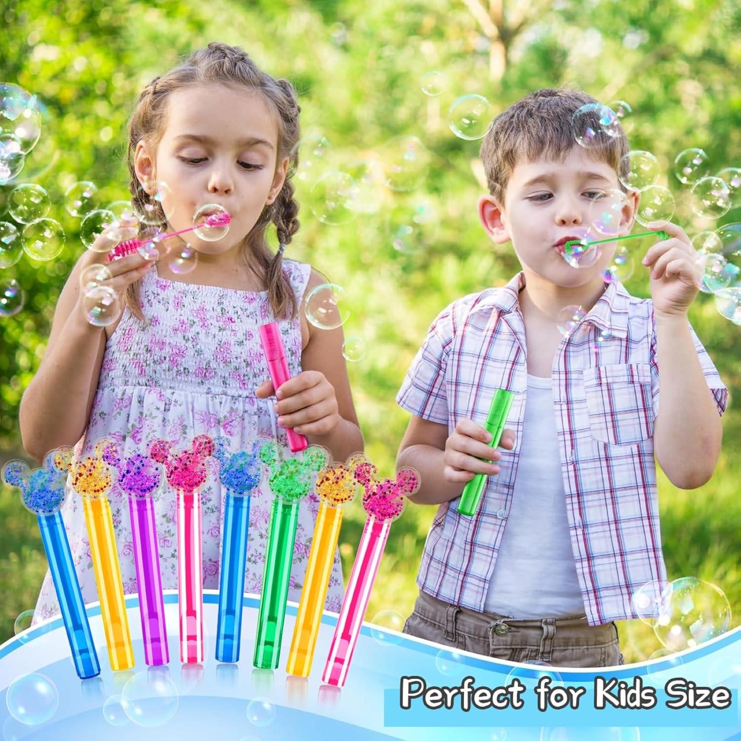 24 Varitas de Burbuja Brillantes Ratón para Fiestas