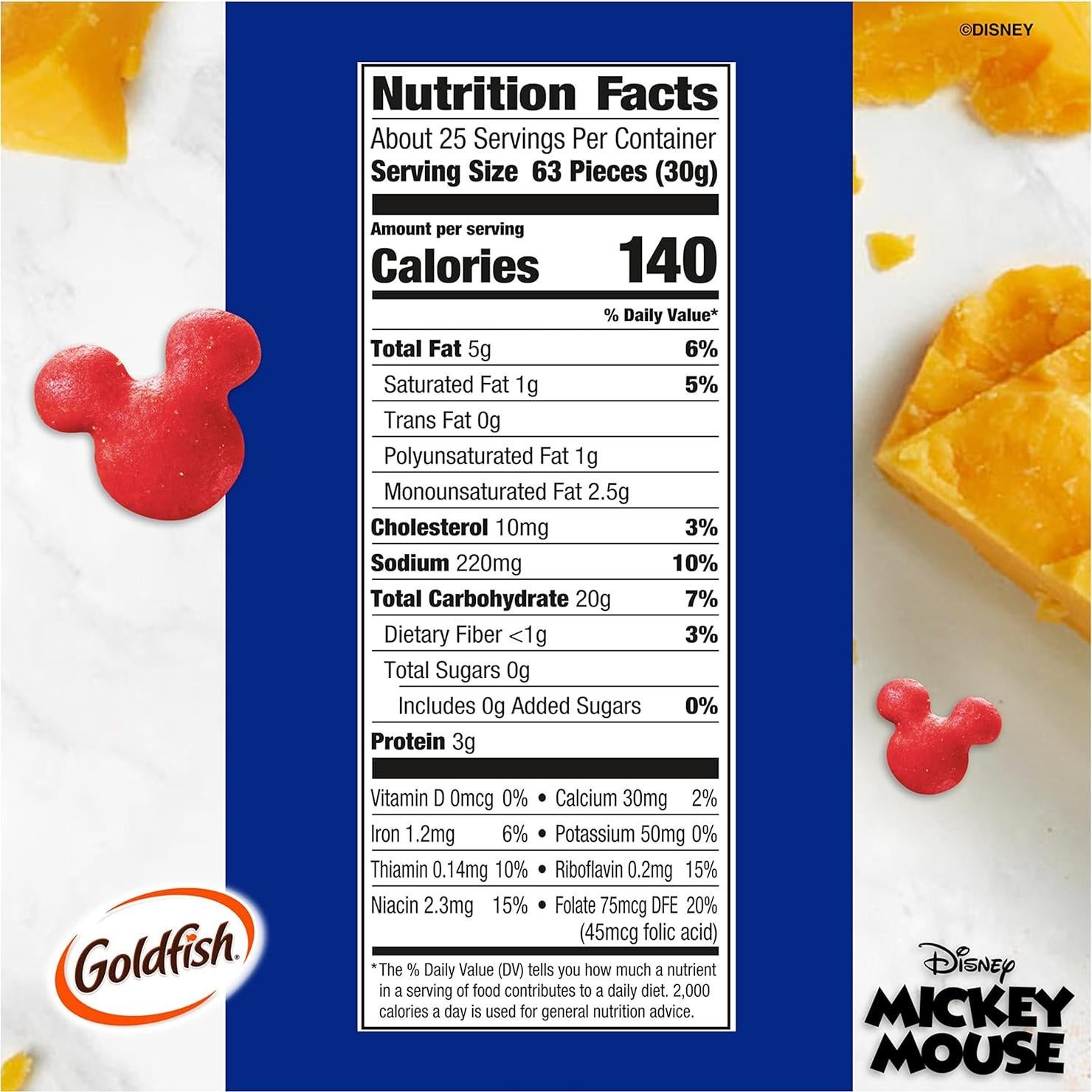 Galletas de Queso Cheddar Goldfish Disney Mickey 27.3 oz