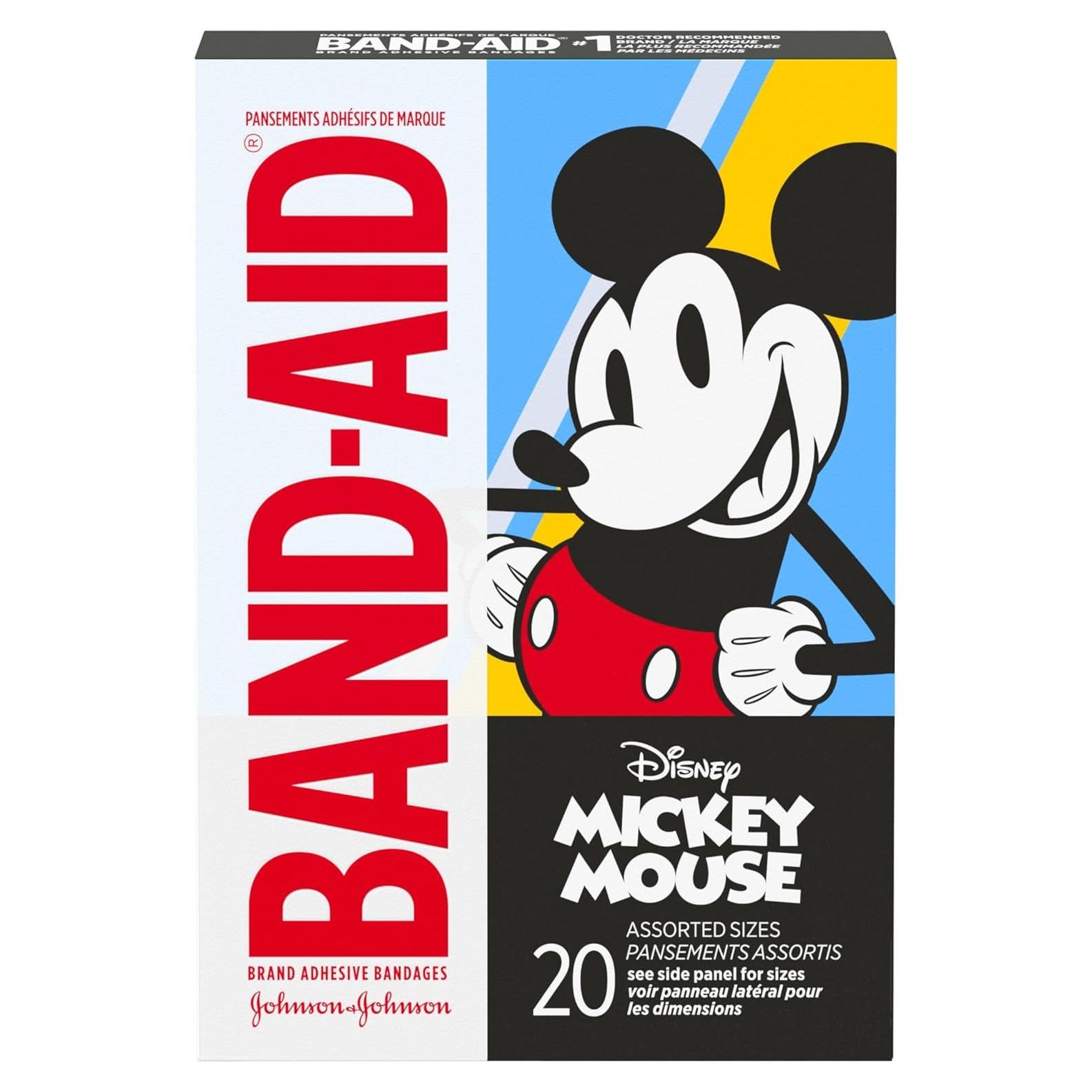 Curitas Band-Aid Mickey Mouse 20 Unidades para Niños