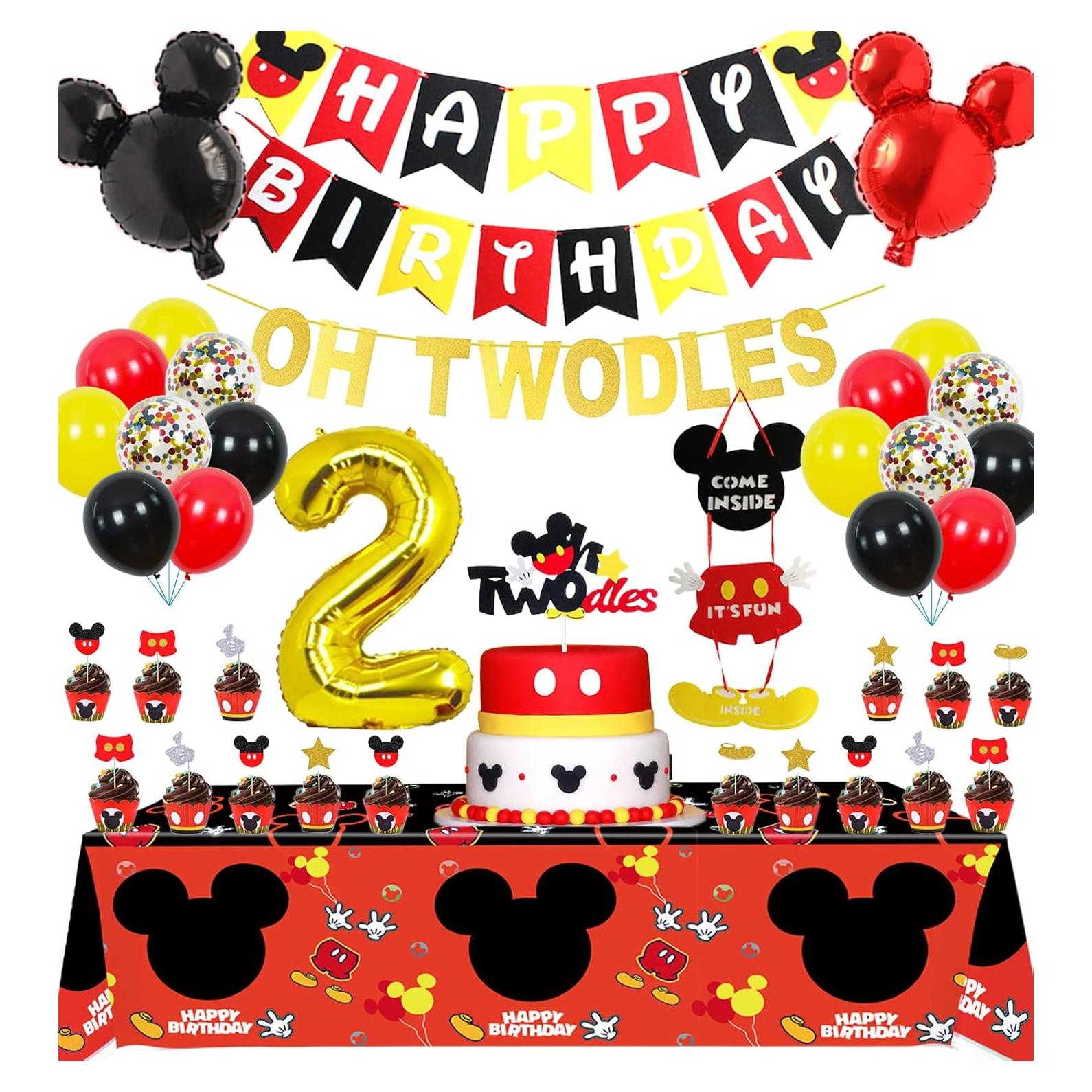 Kit de Decoración Fiesta 2do Cumpleaños Mickey Mouse