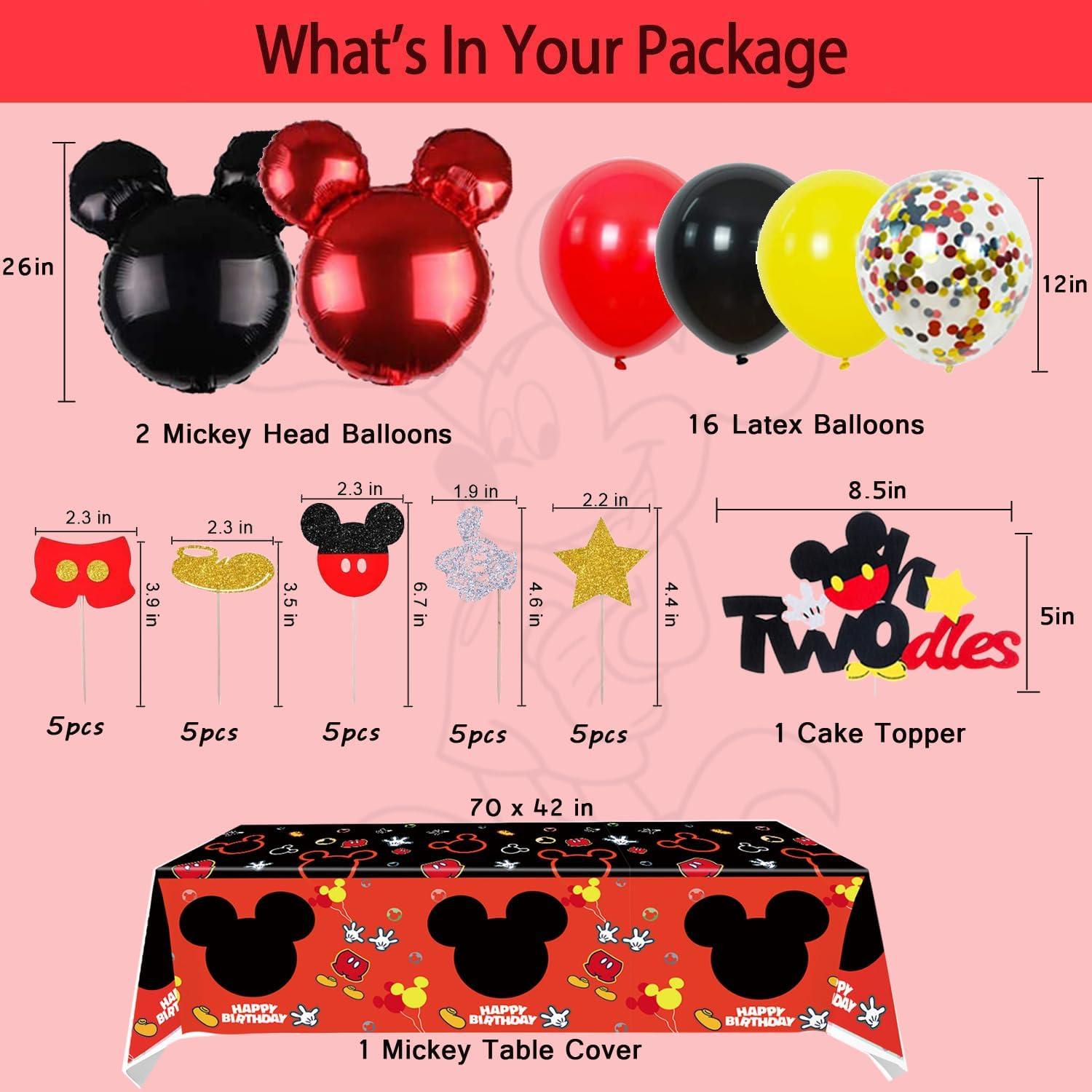 Kit de Decoración Fiesta 2do Cumpleaños Mickey Mouse